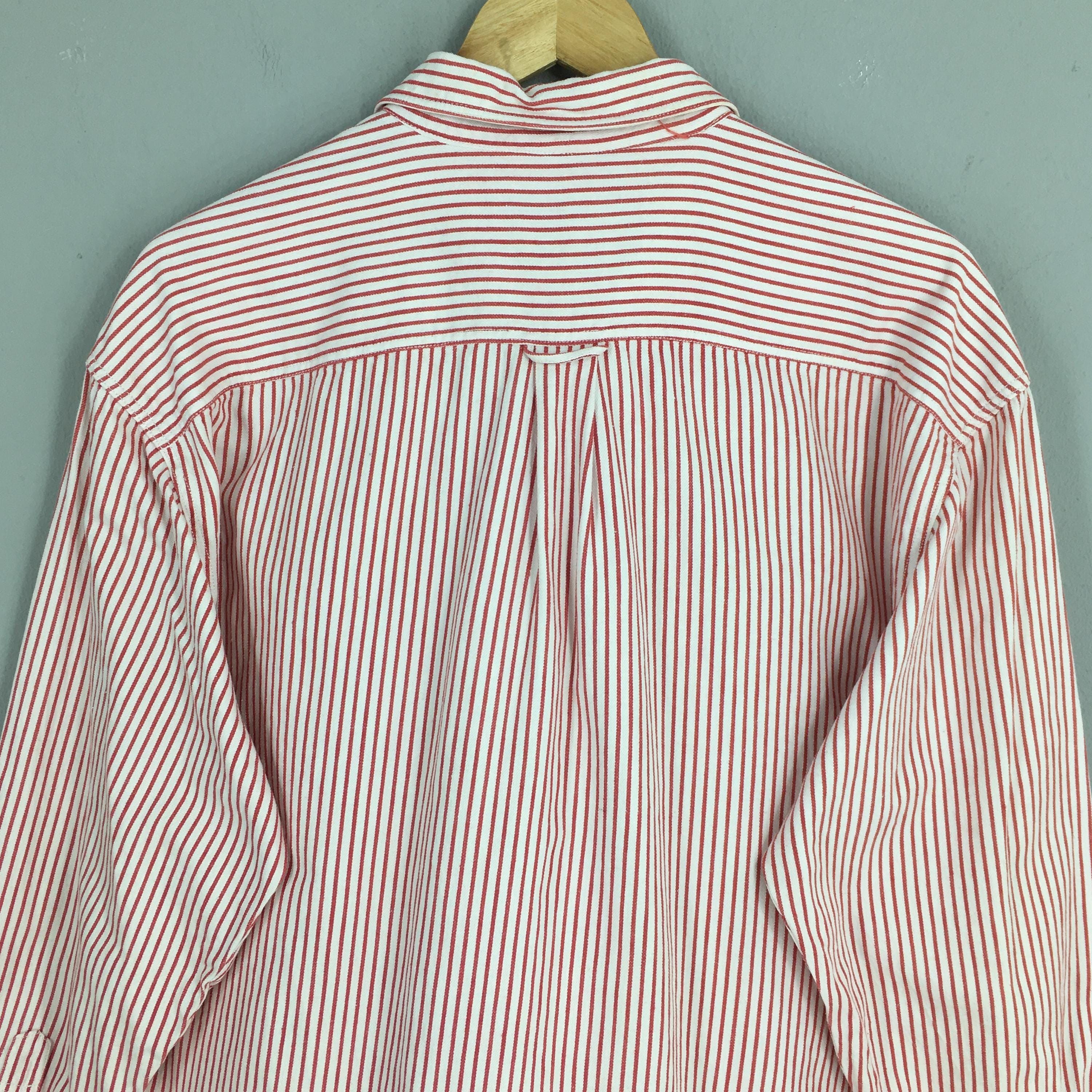 Flannel × Vintage Vintage Vertical Stripes Red Flannel Western Shirt Large Size US L / EU 52-54 / 3 - 9 Thumbnail