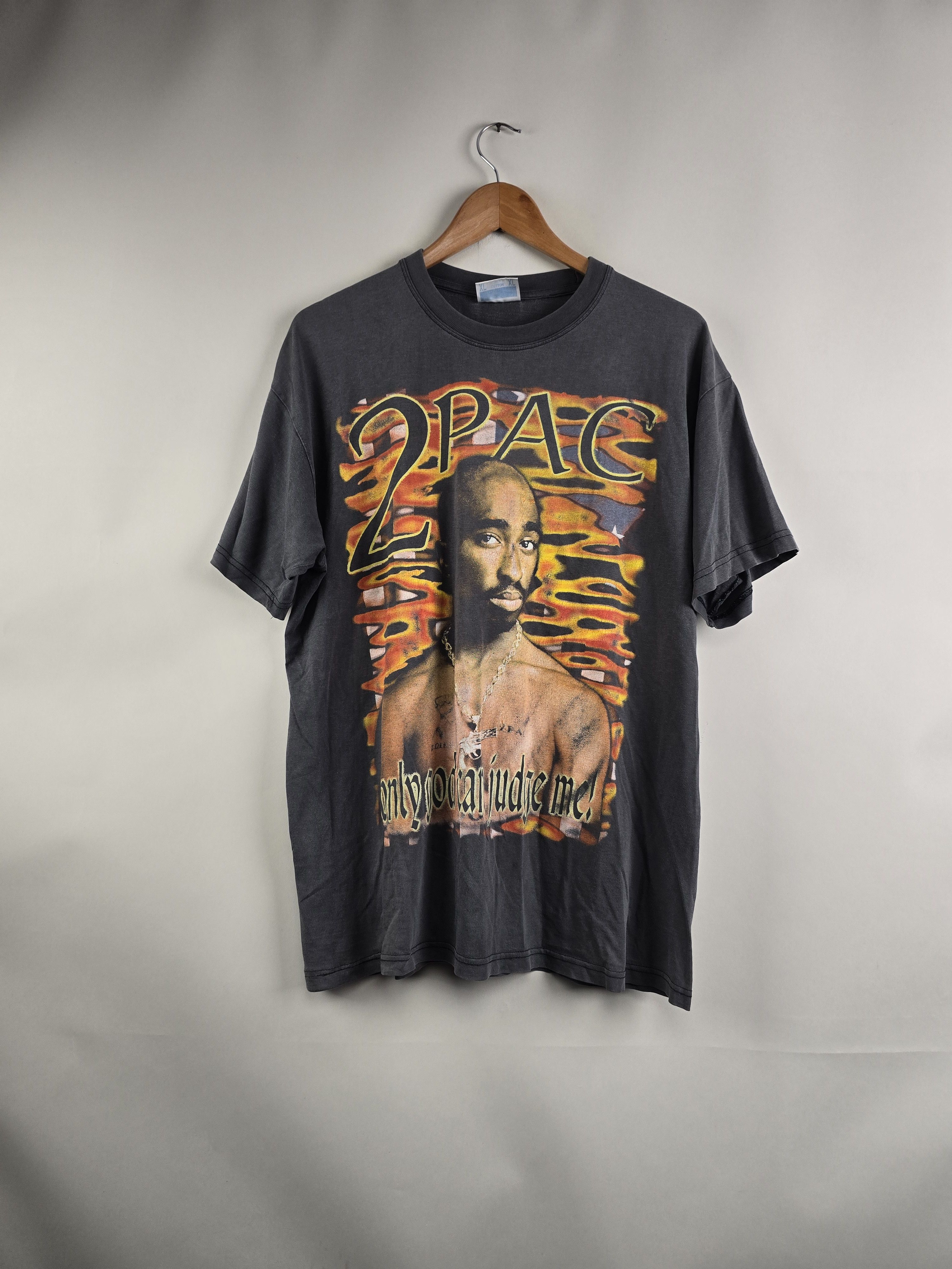 Band Tees × Rap Tees × Vintage 90s Tupac Only god can judge me Makeveli 2Pac XL 22.5" 29" Size US XL / EU 56 / 4 - 1 Thumbnail