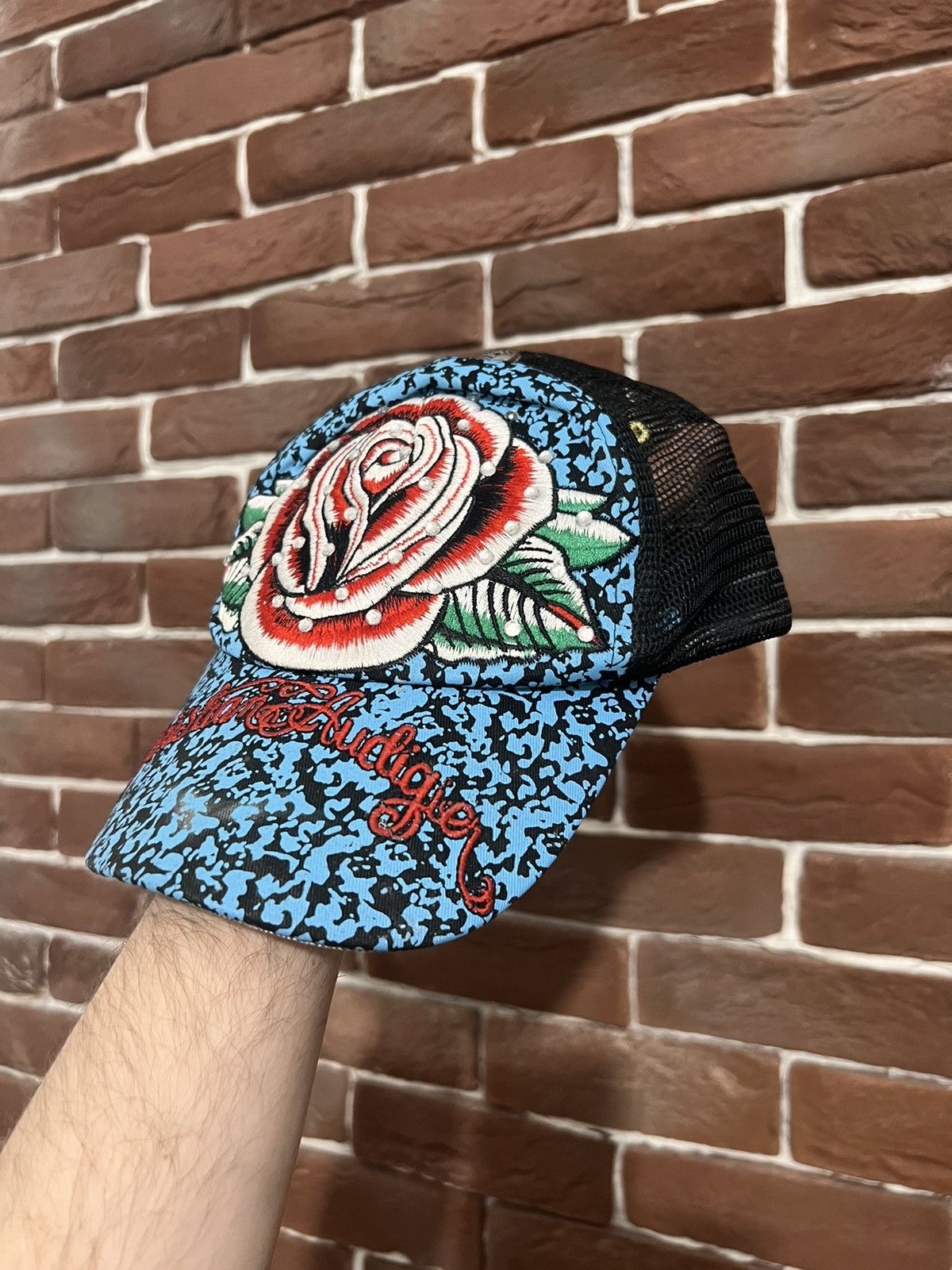 Christian Audigier Rare Vintage Y2K Audigier Ed Hardy Trucker Hat Cap Y2K Drip Size ONE SIZE - 2 Thumbnail