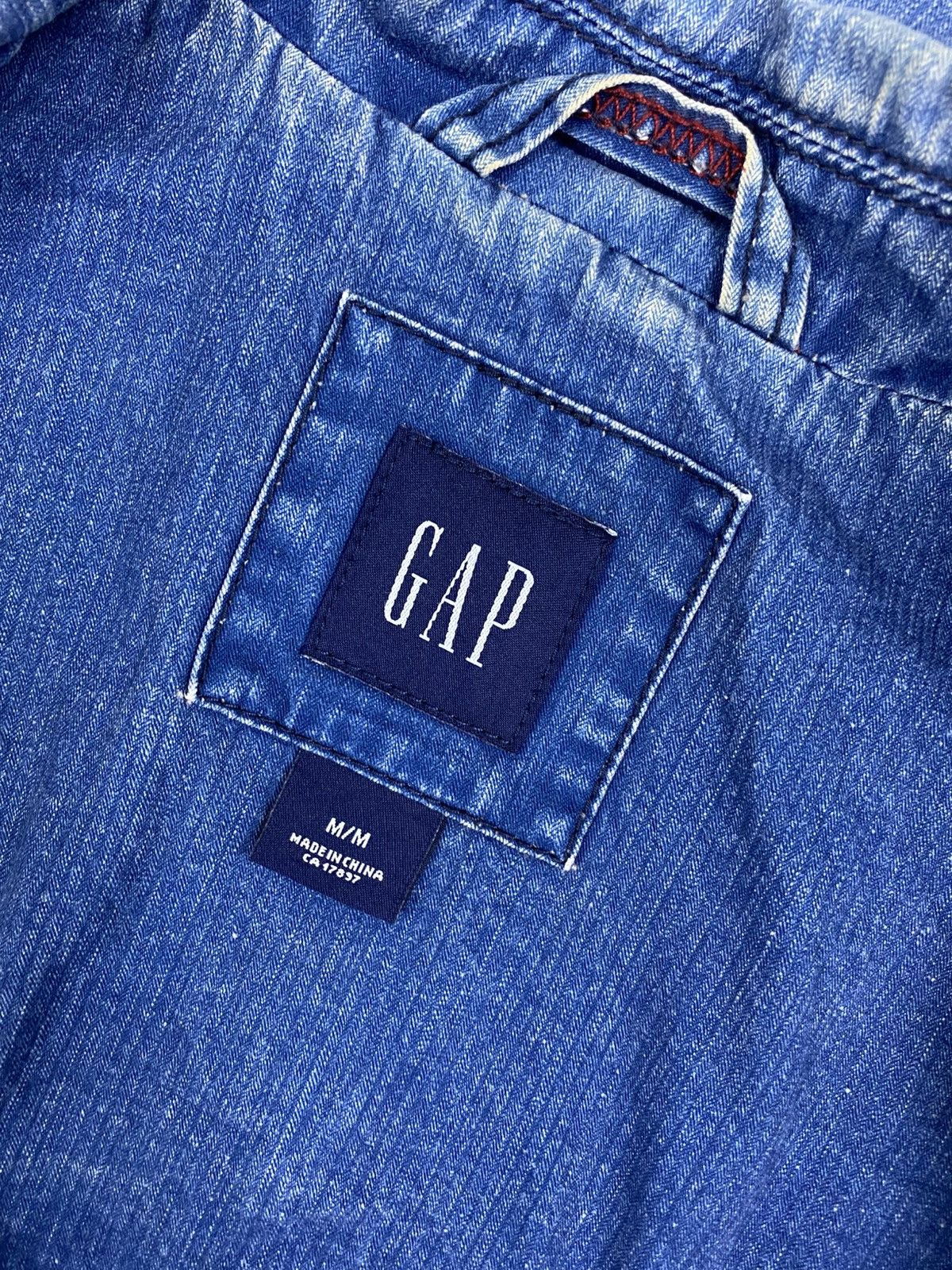Gap Vintage Gap Denim Blue Wash Blazer Style Jacket Size US M / EU 48-50 / 2 - 11 Thumbnail