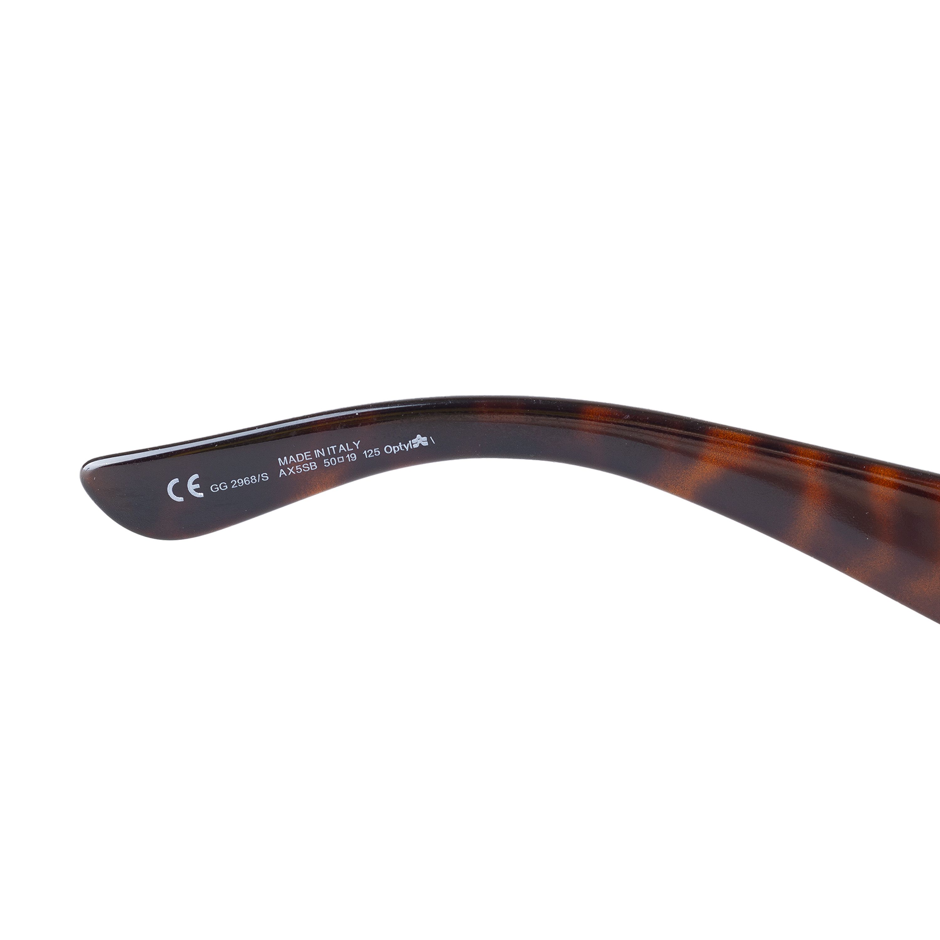 Gucci Gucci GG 2968/S AX5SB Tortoise Brown Oval Sunglasses Size ONE SIZE - 6 Thumbnail