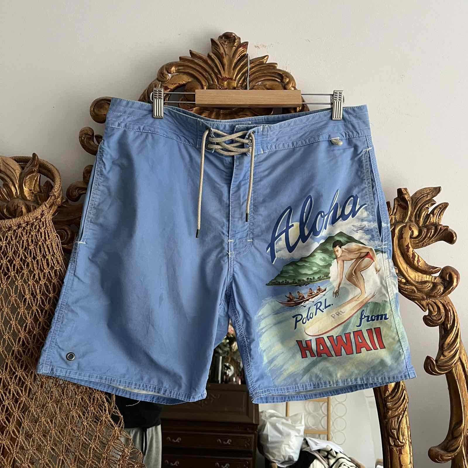 Polo Ralph Lauren Vintage 2000s Polo Ralph Lauren Opo Nui Hawaii Board Shorts Size US 34 / EU 50 - 1 Thumbnail