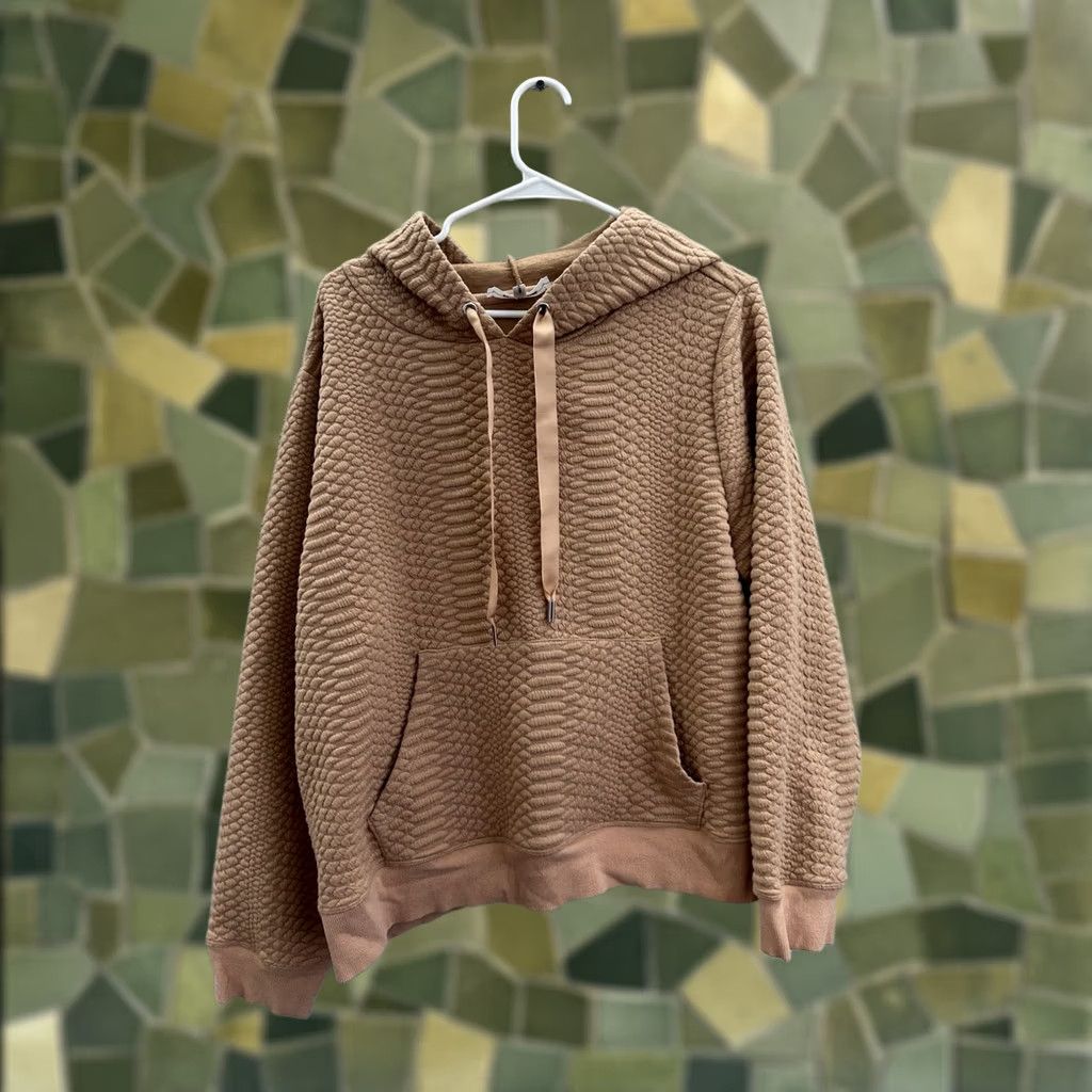 Good American Good American Sweatshirt Womens Size 5 2XL Quilted Hooded Rose Gold Snake The Size XXL / US 16-18 / IT 52-54 - 1 Thumbnail