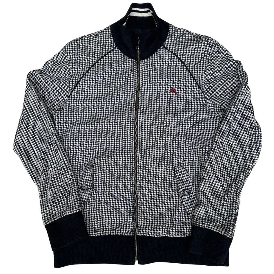 Burberry 00s Burberry Black Label Reversible Black/Houndstooth Jacket Size US M / EU 48-50 / 2 - 1 Thumbnail