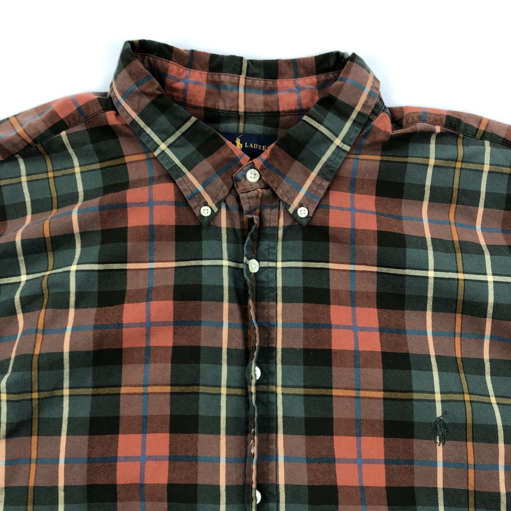 Ralph Lauren Ralph Lauren Men's 4XLT Custom Fit Plaid Button Up Shirt Long Sleeve Fall Size US XXL / EU 58 / 5 - 2 Thumbnail