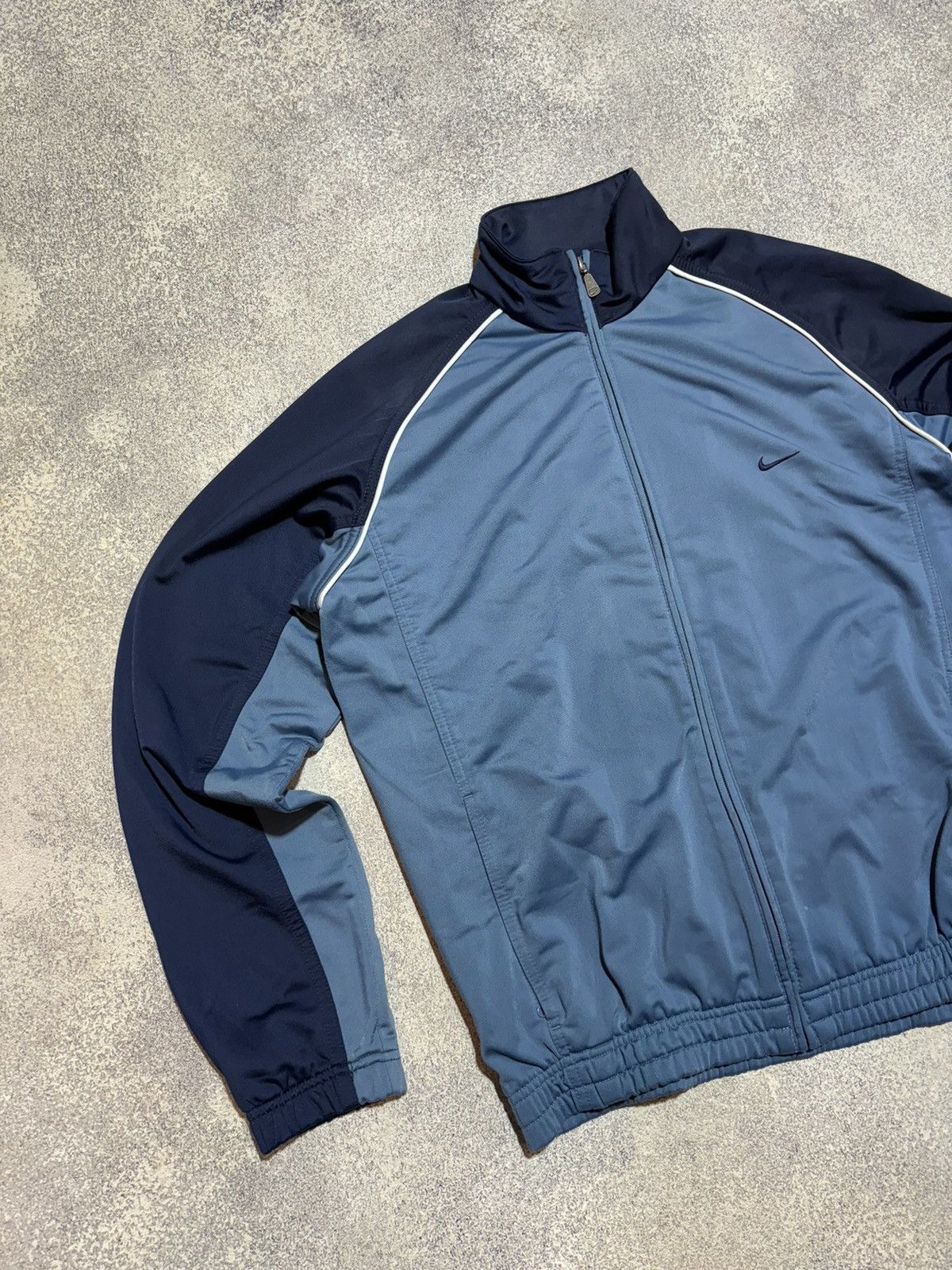 Nike × Vintage VINTAGE NIKE DRILL Y2K Full Zip Polyester Track Jacket Size US L / EU 52-54 / 3 - 3 Thumbnail