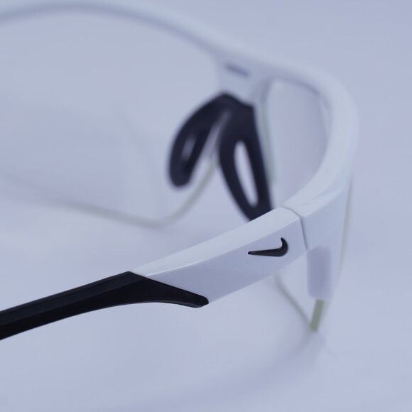 Nike Nike RUN X2 D 101 Sunglasses White/Black Shield Frame, Clear Size ONE SIZE - 4 Thumbnail