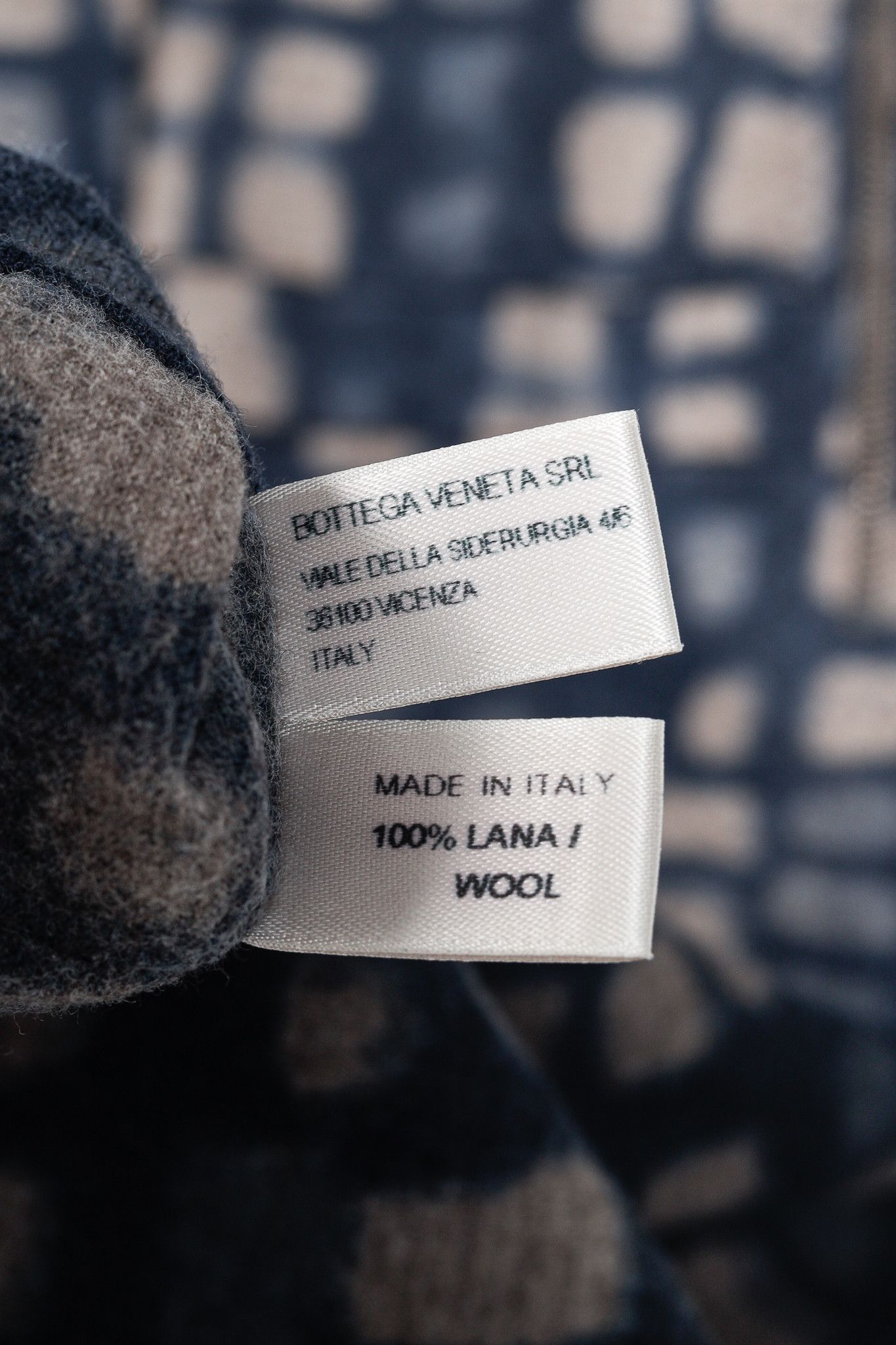 Bottega Veneta Bottega Veneta Blue & Grey Printed Wool Dress Size M / US 6-8 / IT 42-44 - 8 Thumbnail