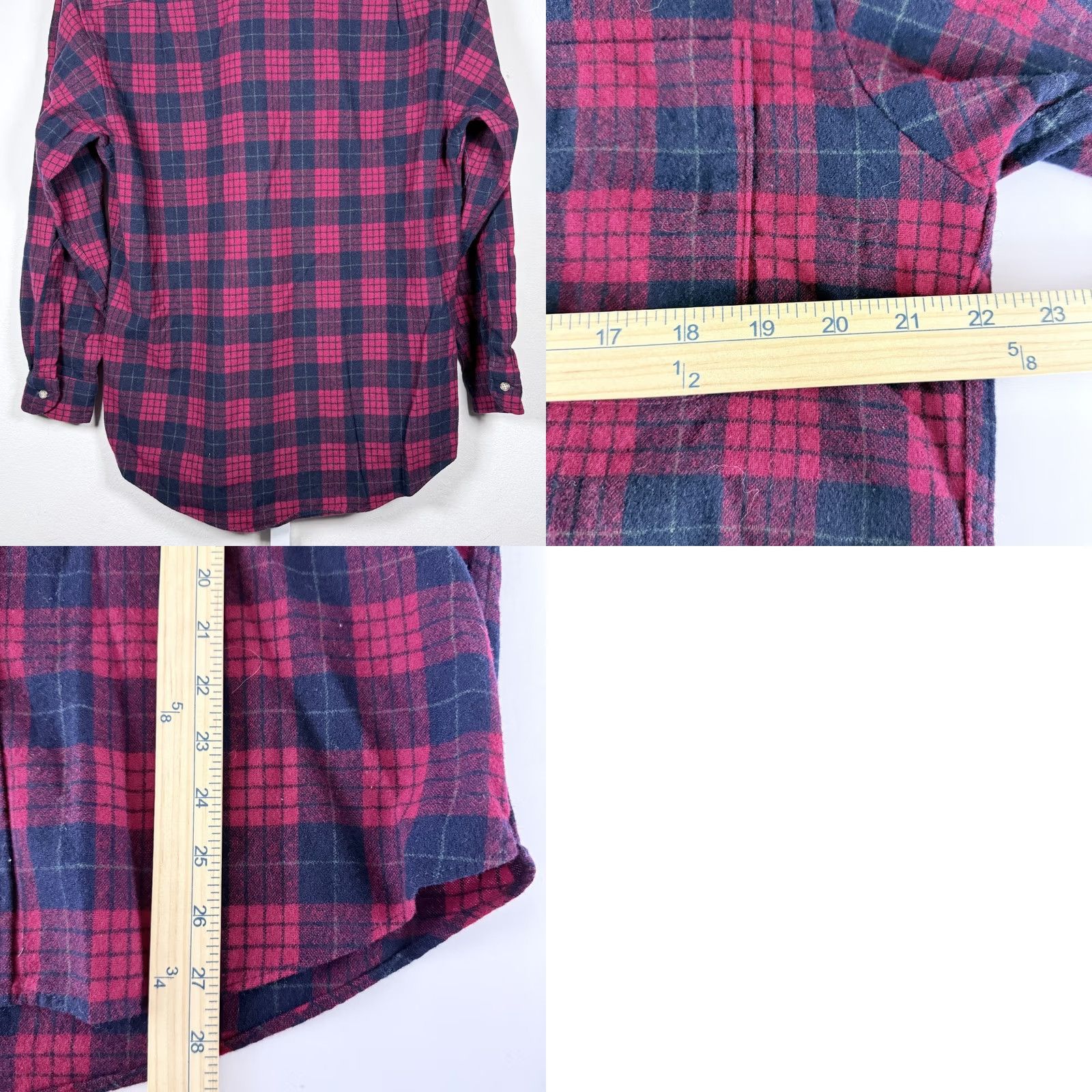 Pendleton Pendleton Button-Down Shirt Red/Blue Plaid Pure Virgin Wool USA Made - Medium Size US M / EU 48-50 / 2 - 8 Thumbnail