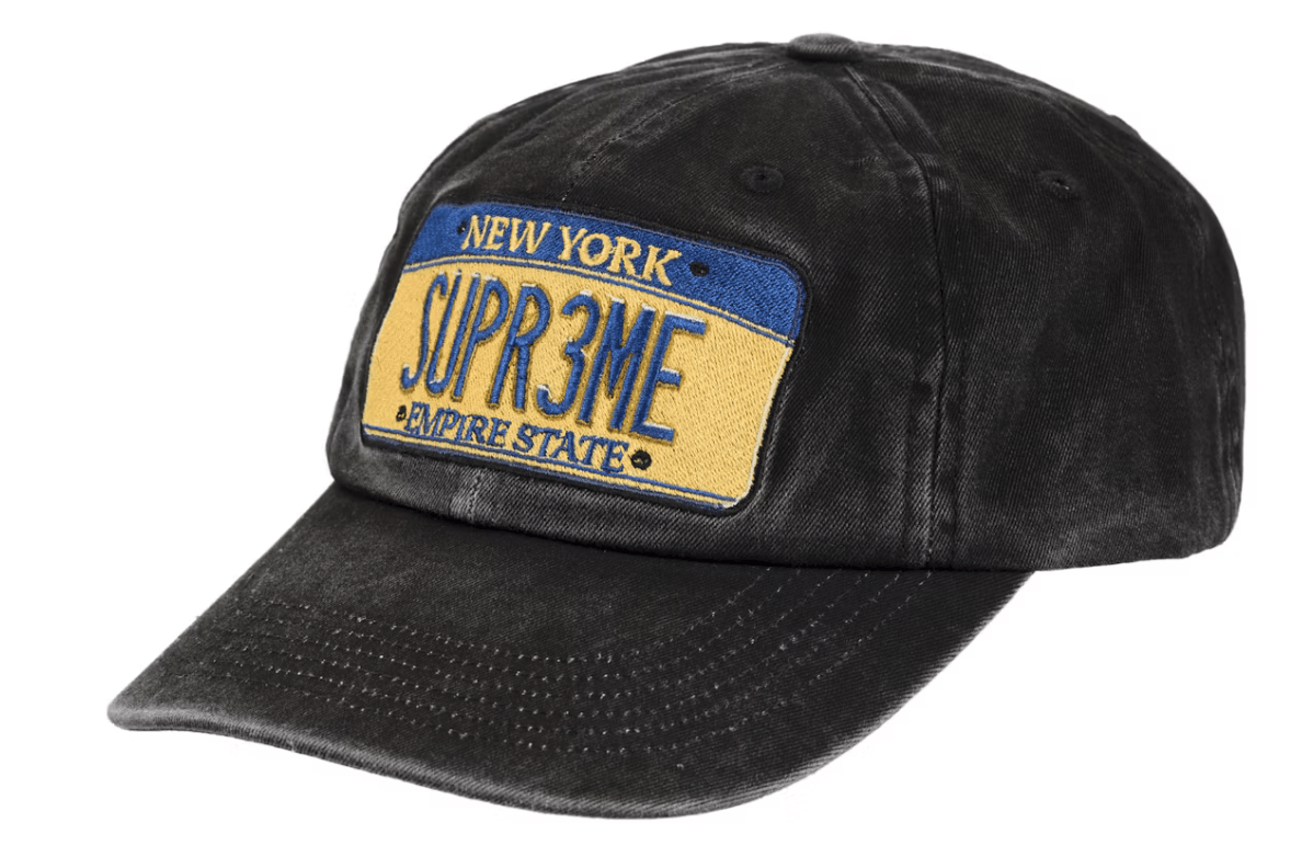 Supreme Supreme License Plate 6-Panel (FW25) black Sz Adjustable Size ONE SIZE - 1 Thumbnail