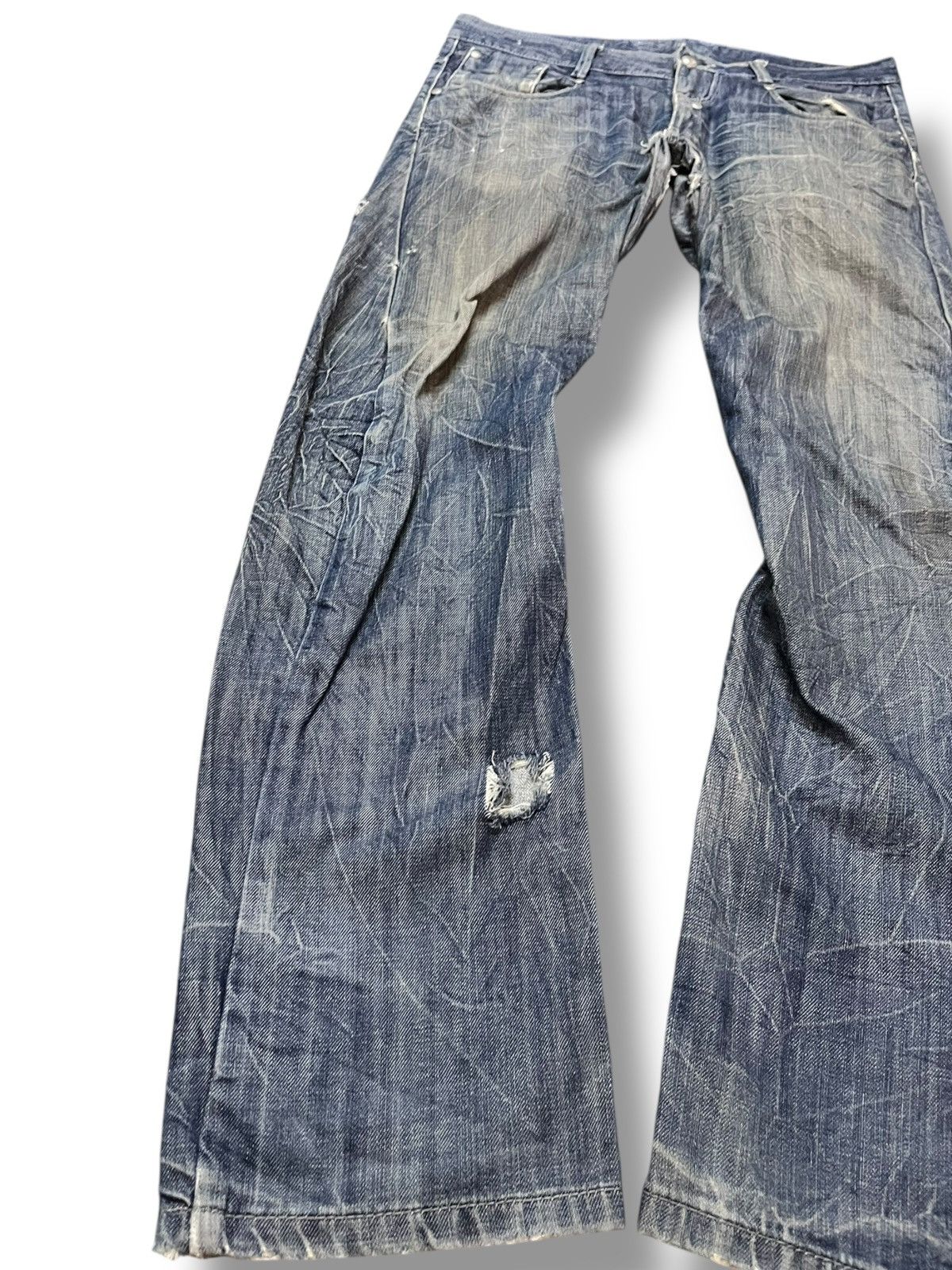 POST ARCHIVE FACTION (PAF) Vintage Japanese Brand Curvy Leg Flip-Flap Pocket Avantgarde Size US 35 - 3 Thumbnail