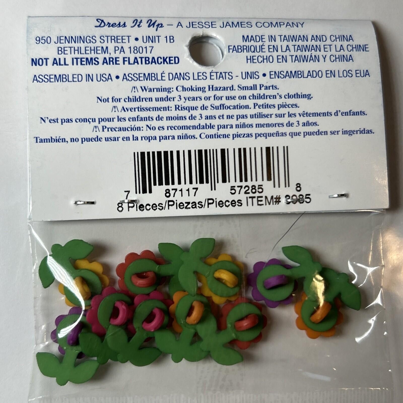Other Dress it up Garden Gems Shank Buttons 10pcs Flowers Leaves Size ONE SIZE - 4 Thumbnail