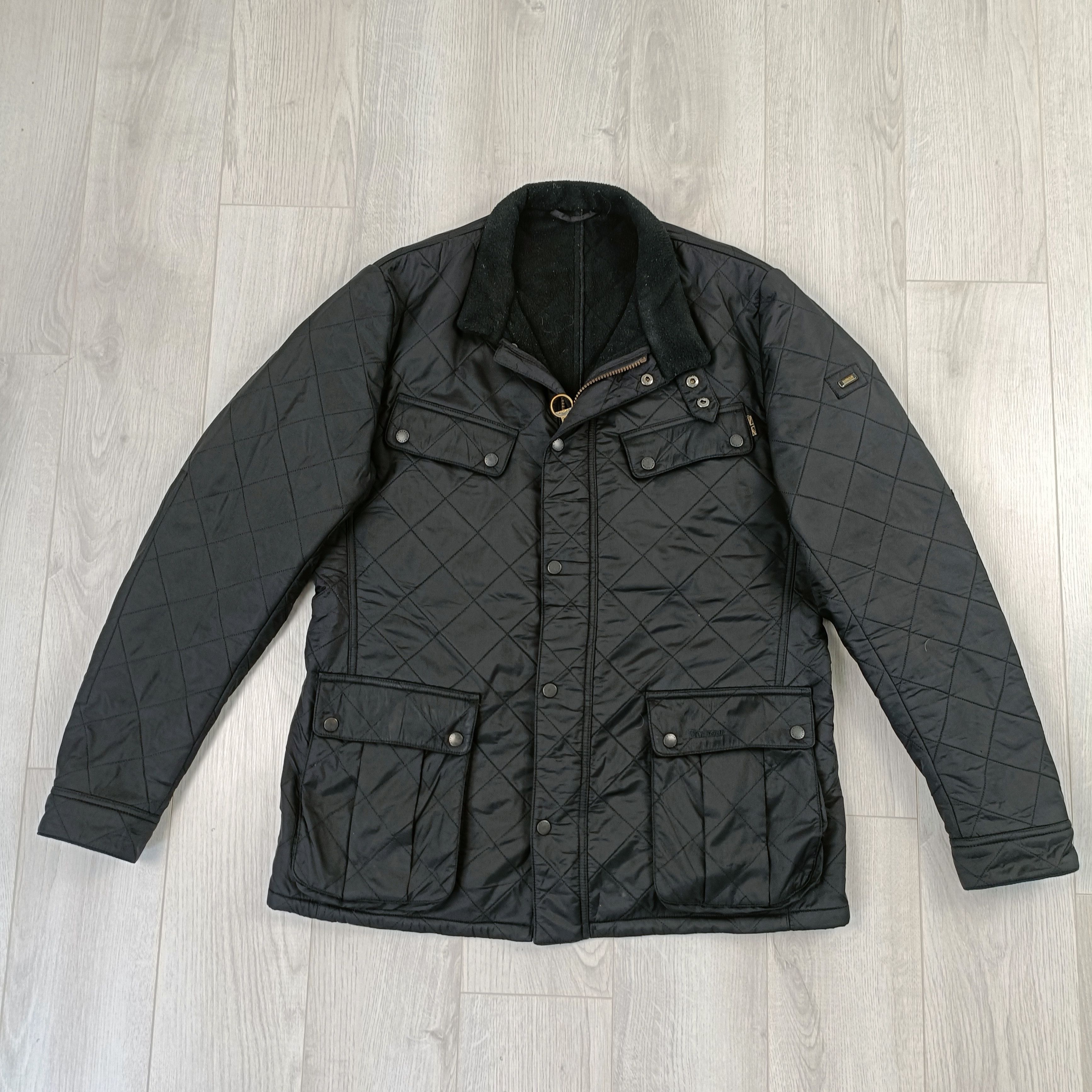 Barbour International Men's Black Quilted ARIEL POLARQUIL Jacket ! Size US XL / EU 56 / 4 - 1 Thumbnail