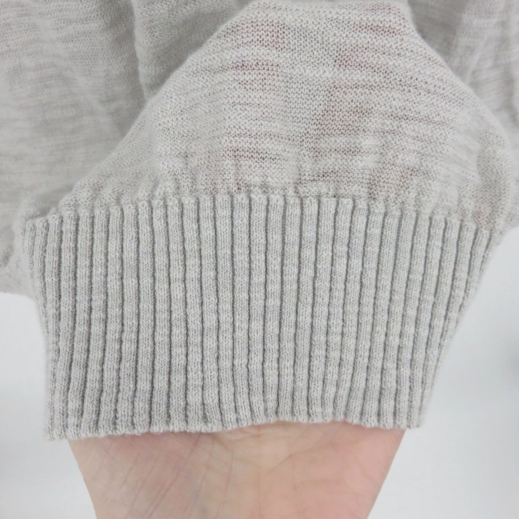 Express Express Women Large Ribbed Gray Burnout Long Sleeve Pullover Sweater NEW Size L / US 10 / IT 46 - 4 Thumbnail
