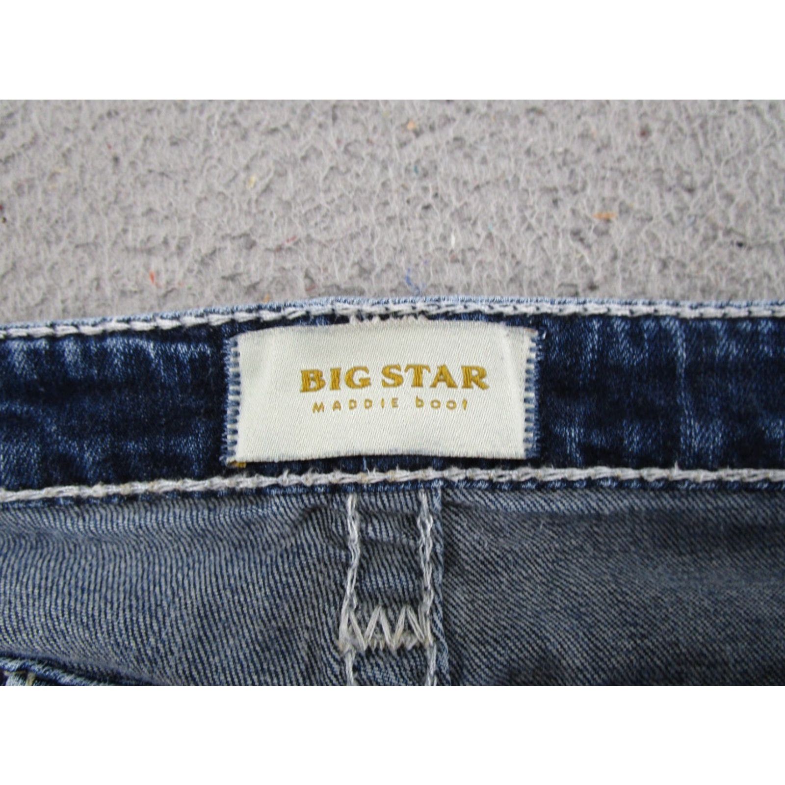 Denime BIG STAR Maddie Bootcut Jeans Women Regular 28 Blue Denim Stretch 5-Pocket Read Vintage No Size 28" / US 6 / IT 42 - 4 Thumbnail