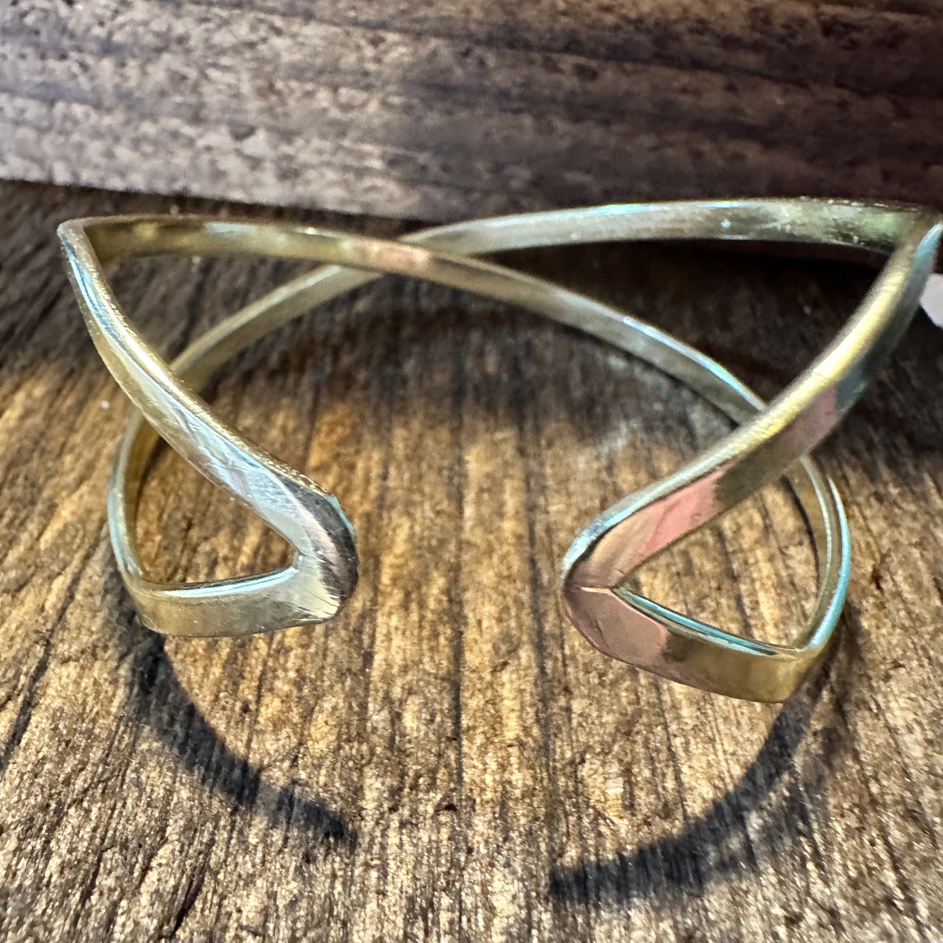 Other Handcrafted Boho Gold Plated Adjustable Cuff Bracelet - Narr Size ONE SIZE - 8 Thumbnail