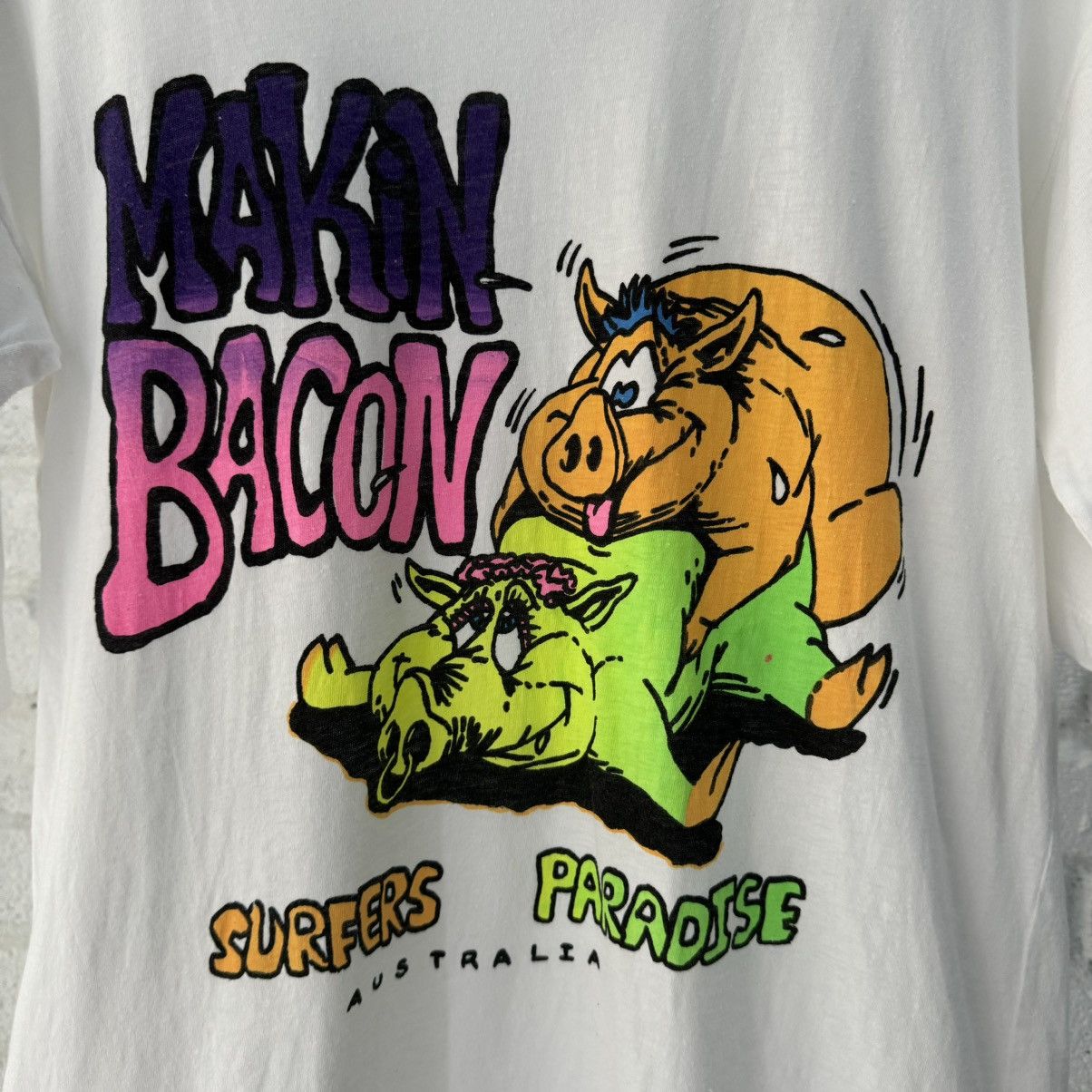 Vintage Vintage Makin Bacon Tee Size US M / EU 48-50 / 2 - 3 Thumbnail
