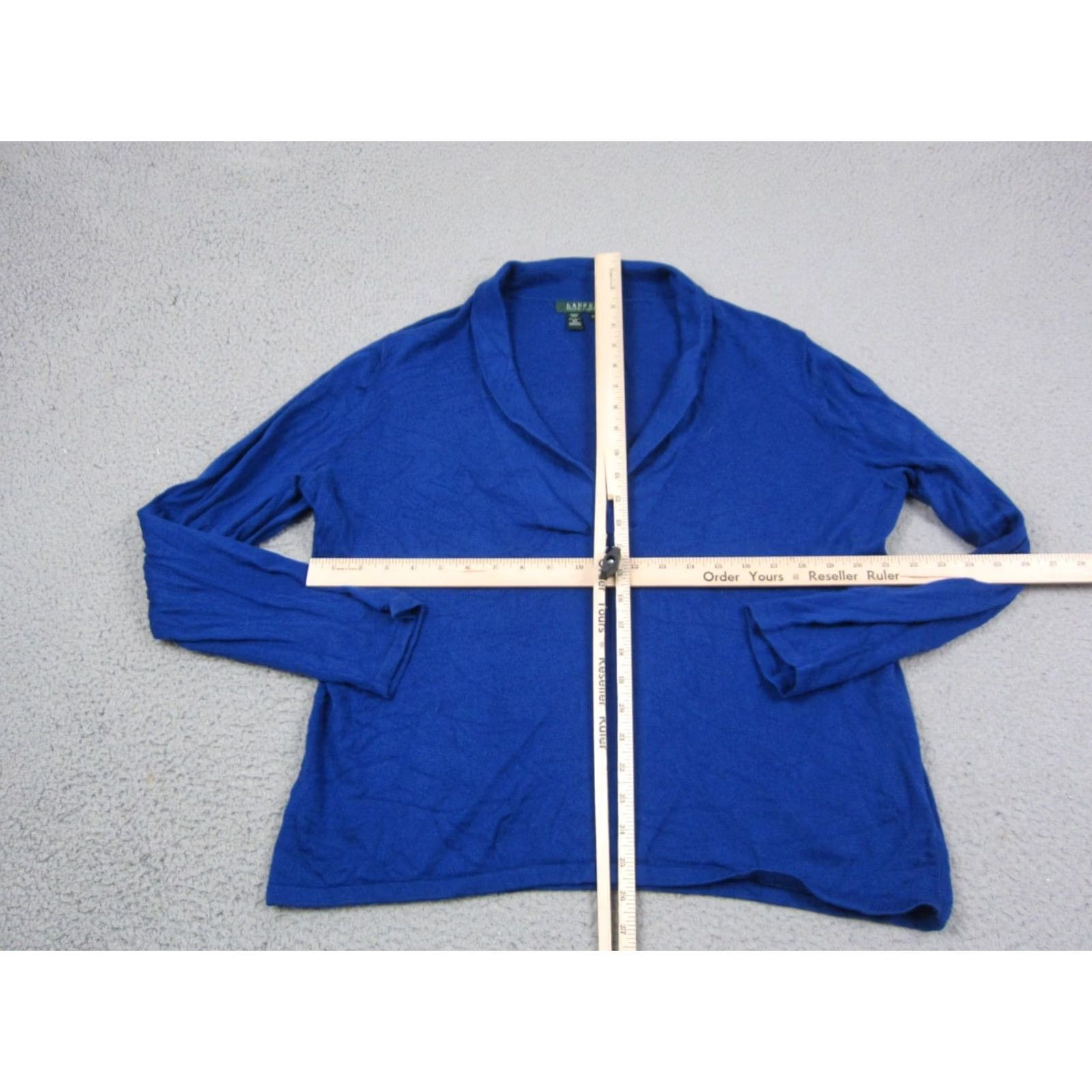 Ralph Lauren Ralph Lauren Sweater Womens 2X Plus Blue Silk Cashmere Shawl Neck Classic LRL 90s Size XXL / US 16-18 / IT 52-54 - 4 Thumbnail