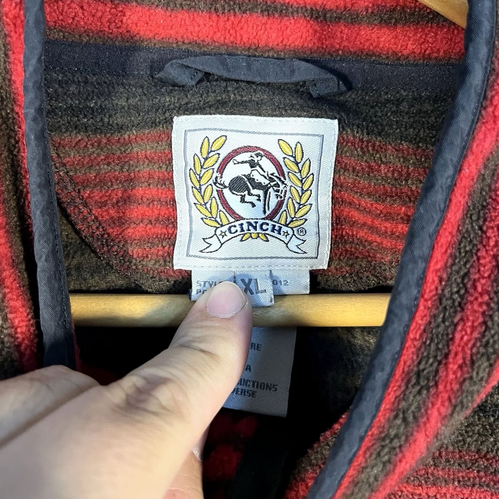 Vintage Cinch Fleece Pullover Jacket Mens XL Aztec Southwestern Western Navajo Snap Size US XL / EU 56 / 4 - 3 Thumbnail