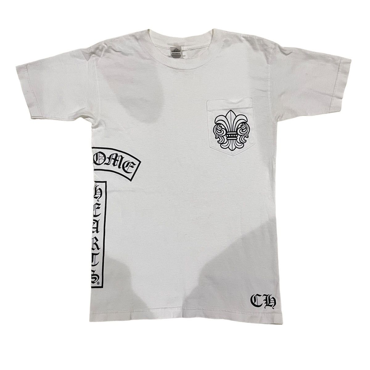 image of Chrome Hearts Fleur De Lis T-Bar Pocket Tshirt in White, Men's (Size Small)