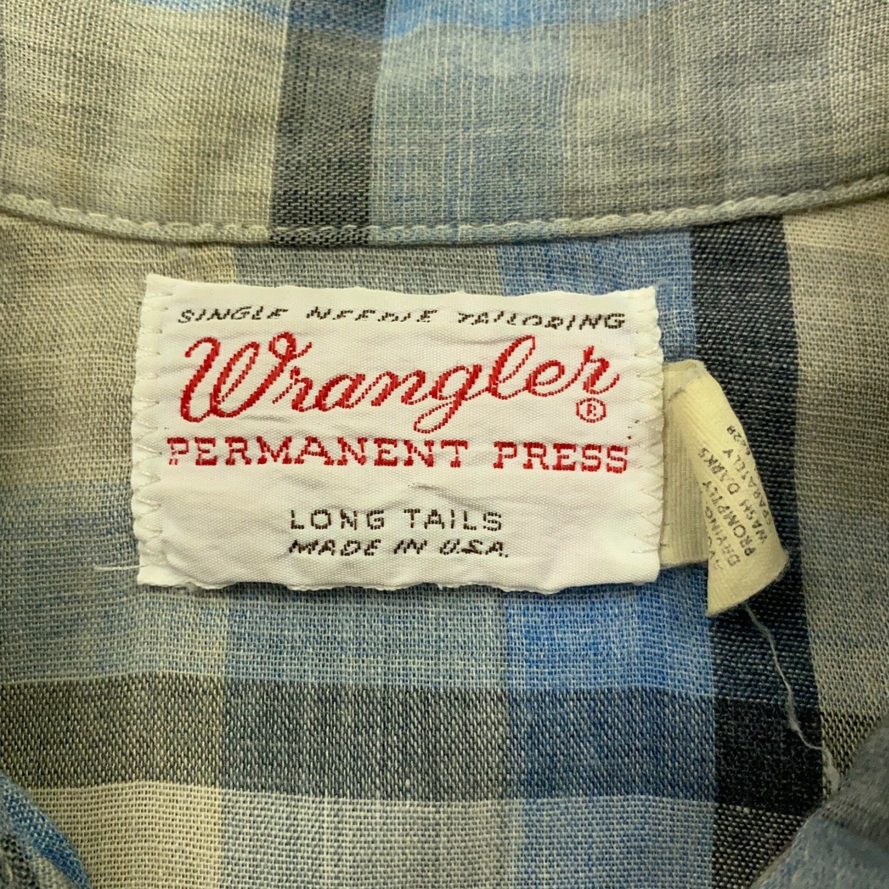 Wrangler Wrangler Mens Shirt VTG Size 15 1/2 Blue Plaid Pearl Snap Cowboy Size US M / EU 48-50 / 2 - 4 Thumbnail