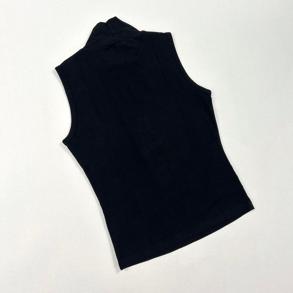 Liu Jo y2k euro black turtleneck tank top with fairy Size S / US 4 / IT 40 - 4 Thumbnail