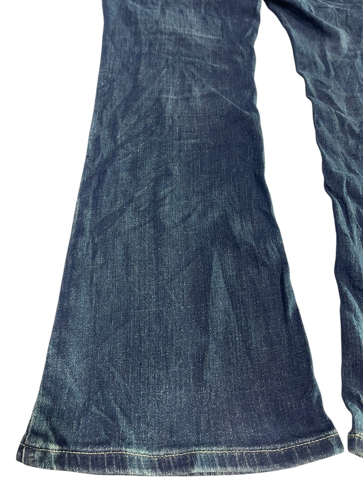 Japanese Brand 🇯🇵 FLARE Y2K C SEVENTEEN DENIM JEANS Size US 35 - 17 Thumbnail
