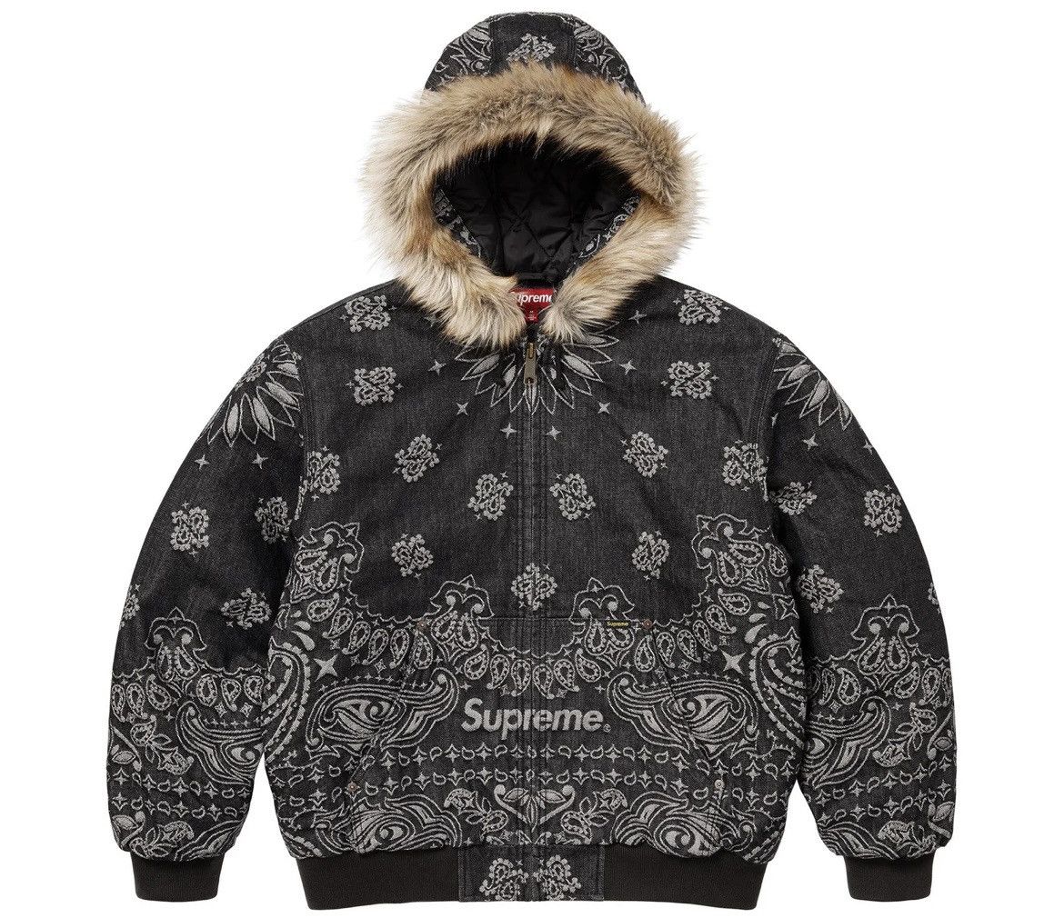 Supreme SUPREME BANDANA JACQUARD DENIM HOODED WORK JACKET large Size US L / EU 52-54 / 3 - 1 Thumbnail