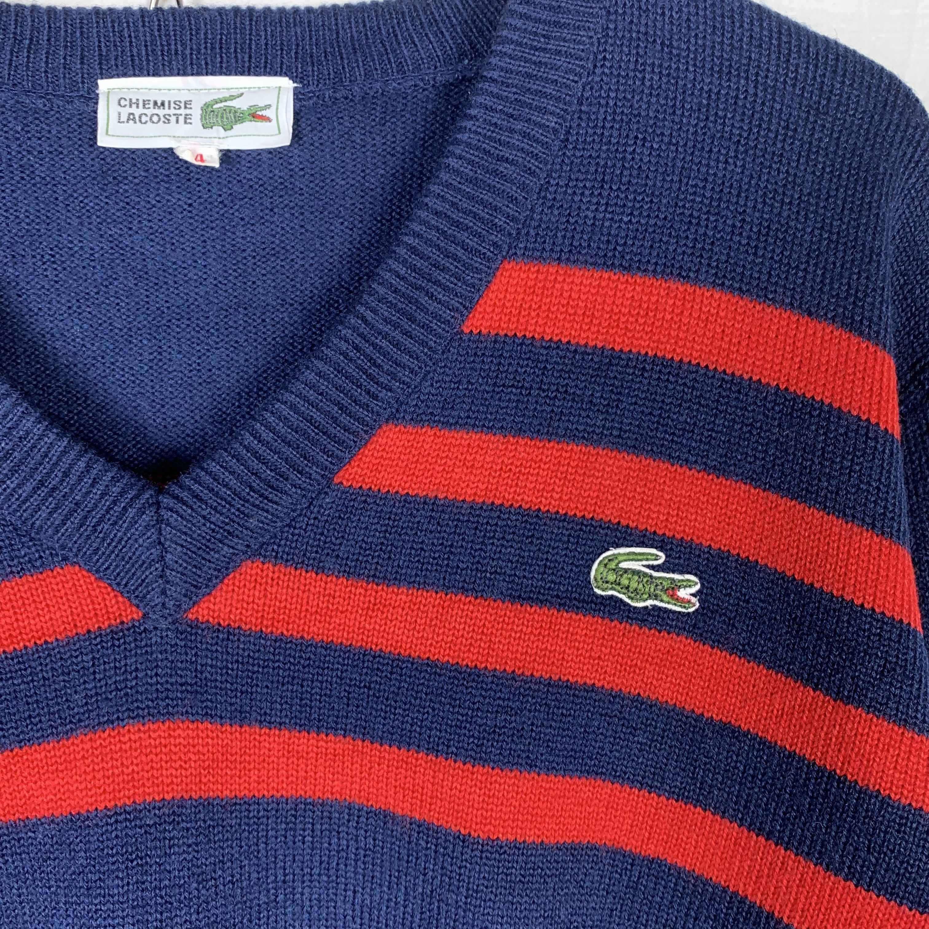 Lacoste Vintage Lacoste Knit Sweater Cardigan Jumper Size US S / EU 44-46 / 1 - 4 Thumbnail