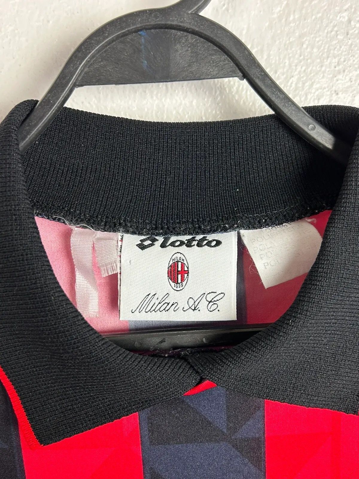 Lotto Sport Vintage Lotto AC Milan 1993/94 Home Kit Reworked L/S Jersey Size US M / EU 48-50 / 2 - 10 Thumbnail