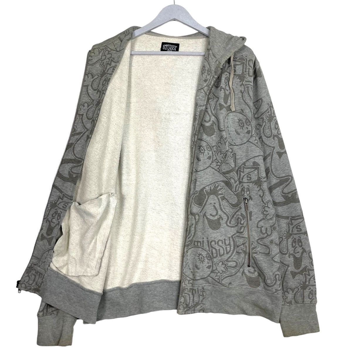 Stussy 💥STUSSY CLOWN CARTOON OVERPRINTS HOODIE Size US L / EU 52-54 / 3 - 7 Thumbnail