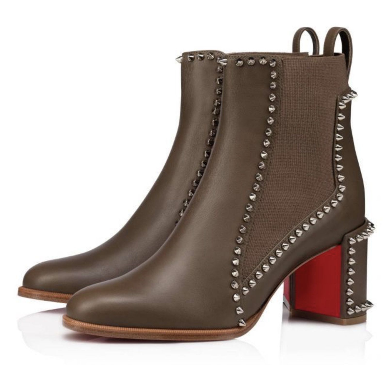 Christian Louboutin Christian Louboutin Out Line Spike 70 Silex Grey Leather Size US 6.5 / IT 36.5 - 1 Thumbnail
