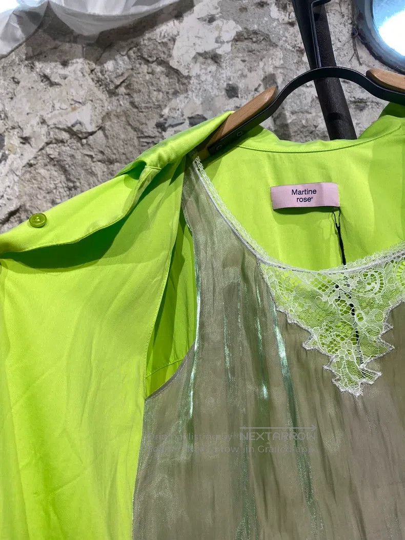 Martine Rose Martine Rose Neon Green Fake Two-Piece Shirt Size US XS / EU 42 / 0 - 4 Thumbnail