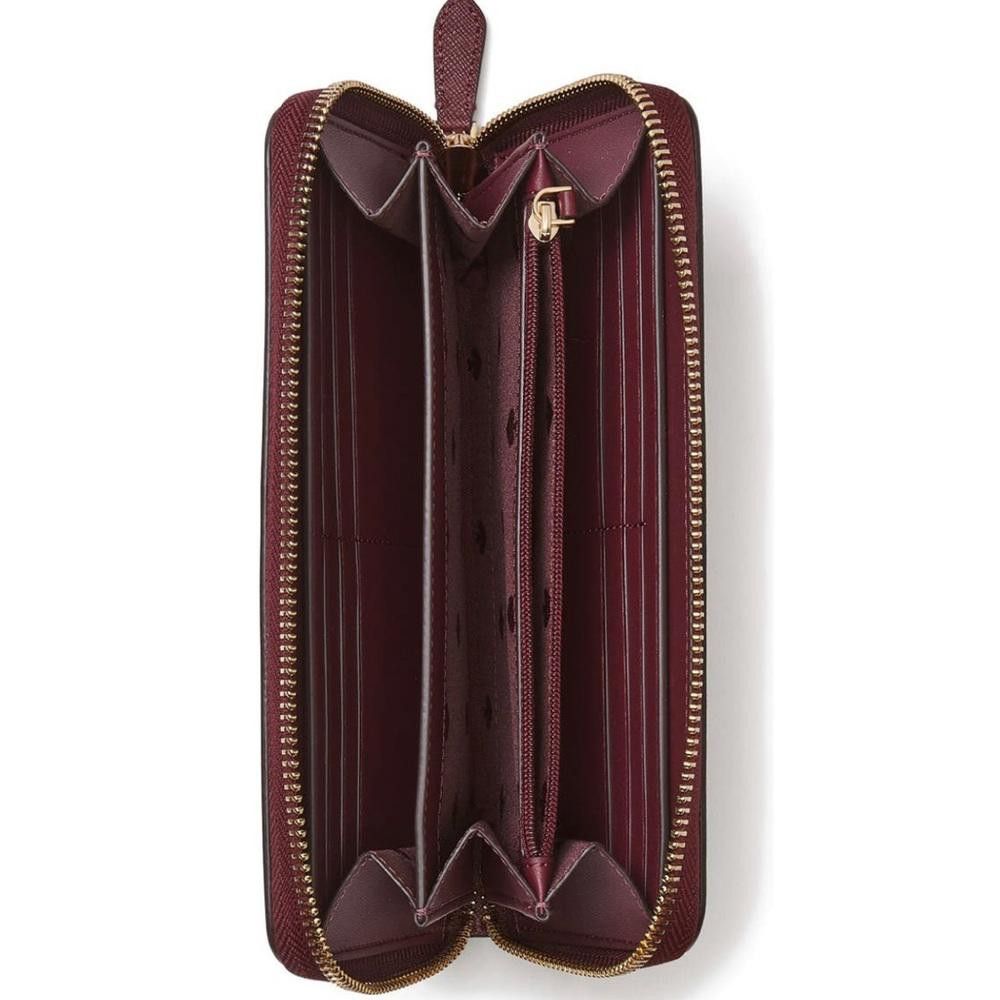 Kate Spade Kate Spade Brynn Continental Zip Wallet Deep Berry Burgundy Size ONE SIZE - 3 Thumbnail