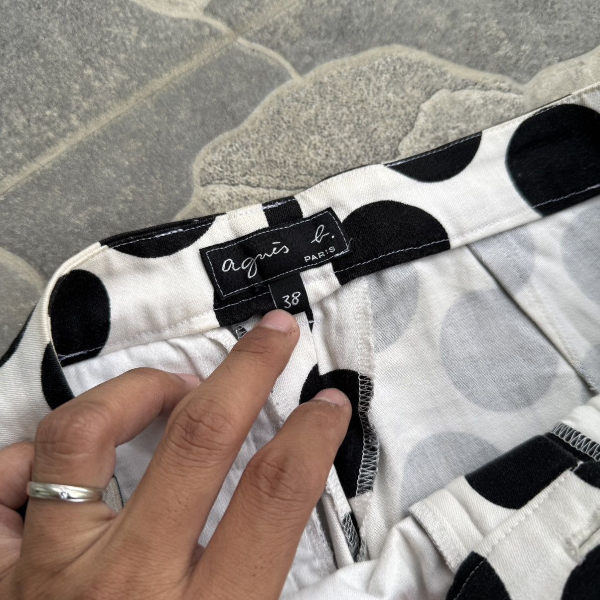 agnes b. Agnes B Polkadot Pants 🇯🇵 Size 26" / US 2 / IT 38 - 4 Thumbnail