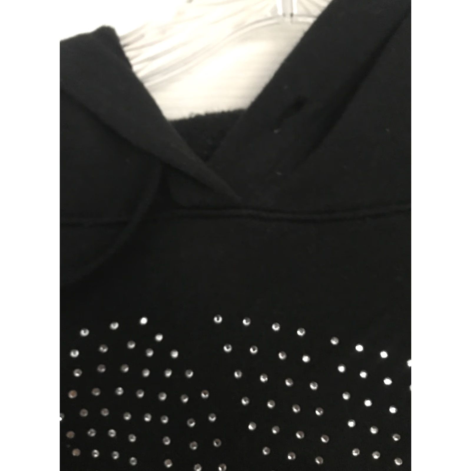 Victoria's Secret VINTAGE Victoria's Secret PINK Pullover Hoodie Sweatshirt L Black Logo Rhinestones Bling Shine Casual Womens Size L / US 10 / IT 46 - 2 Thumbnail