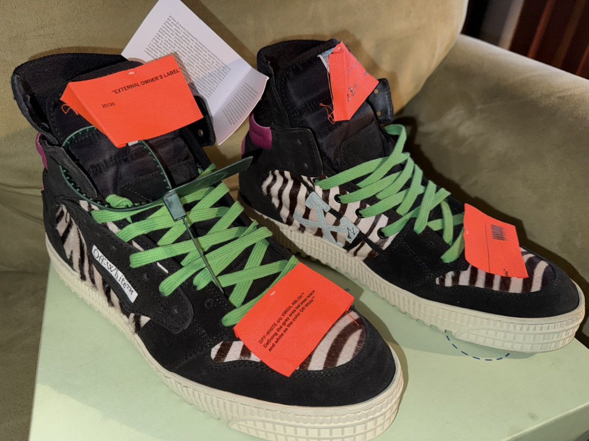 Off-White Off White “Off Court 3.0 Leather” Zebra Black, DS! OG Box Size US 12 / EU 45 - 2 Thumbnail
