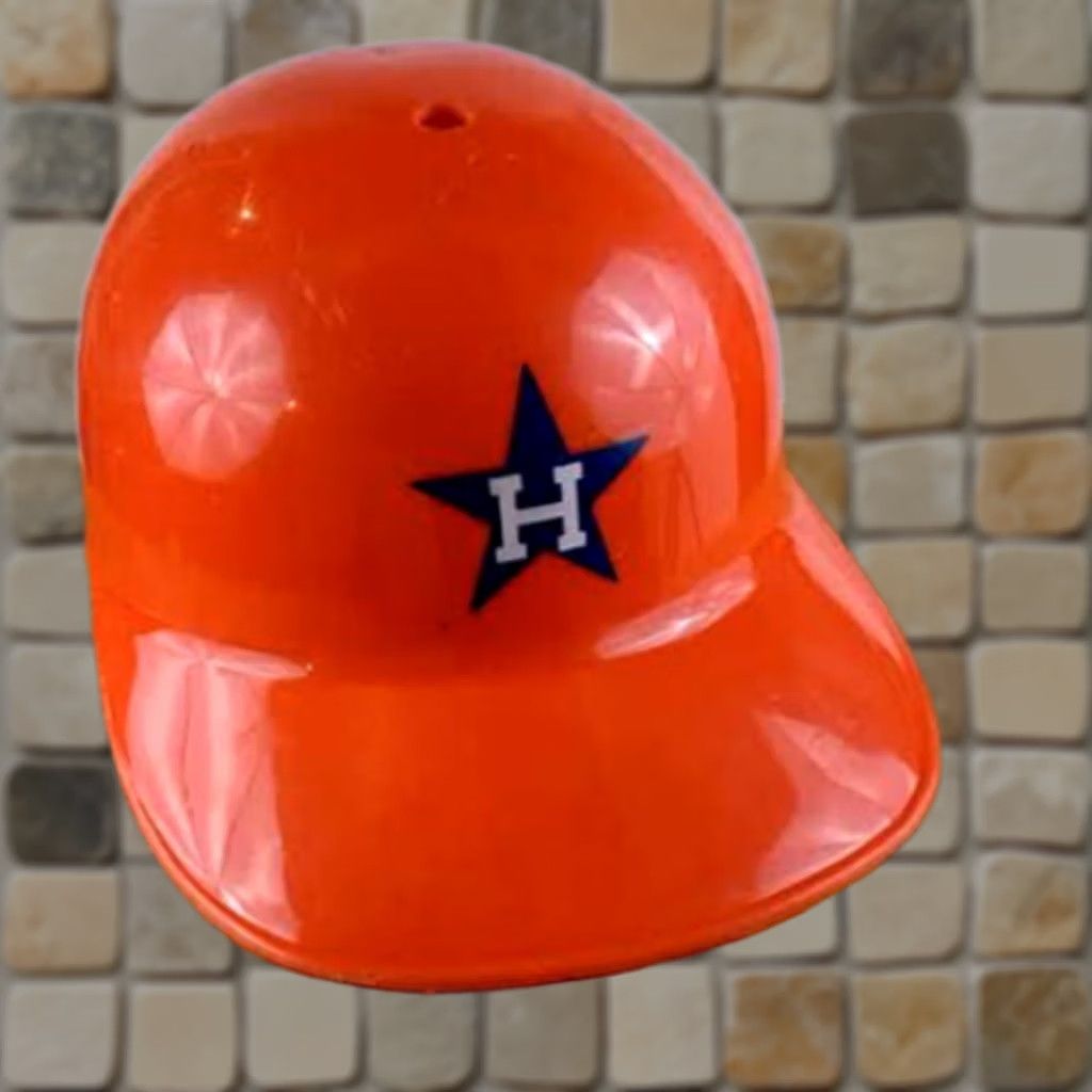 Vintage VINTAGE Laich Houston Astros Baseball Cap Adjustable 1969 Batting Helmet Orange Unisex Adults Adjustable Cap Size ONE SIZE - 1 Thumbnail