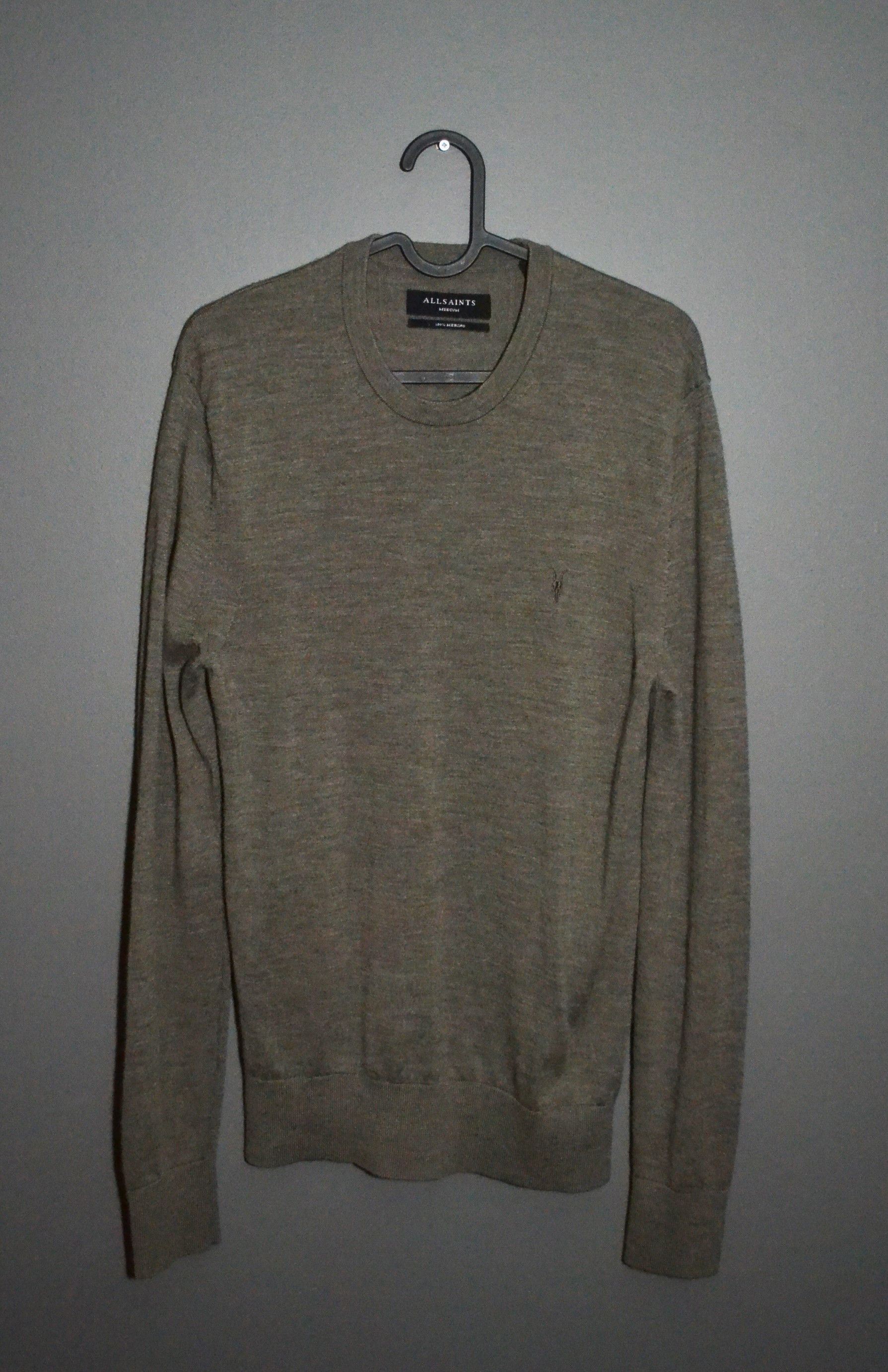 Allsaints AllSaints Mode Merino Crew Neck Ramskull Jumper M Greeb Size US M / EU 48-50 / 2 - 2 Thumbnail