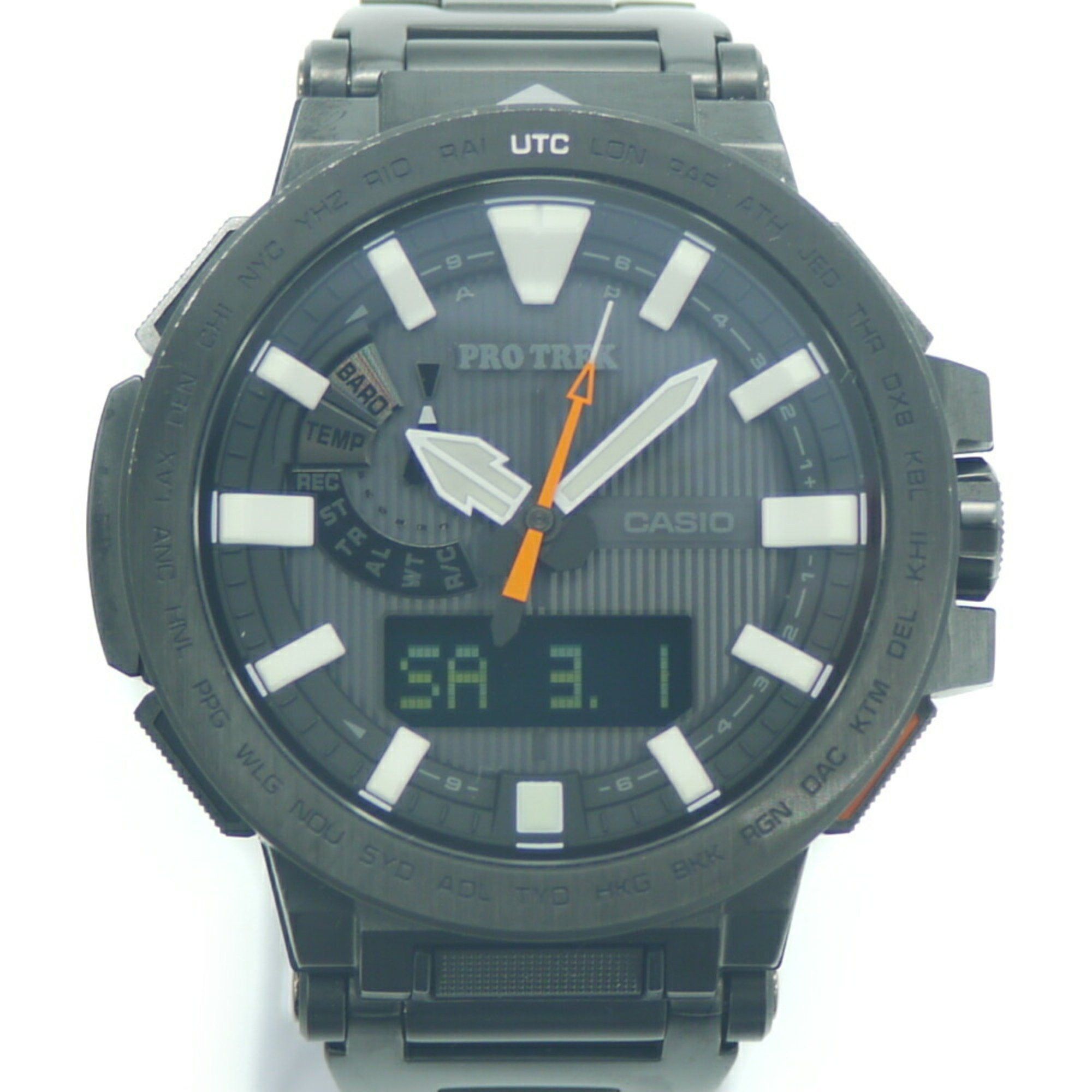 Casio CASIO PROTREK Manaslu Tough Solar Radio Controlled Watch Black Dial Wristwatch PRX-8000YT-1JF Size ONE SIZE - 1 Thumbnail