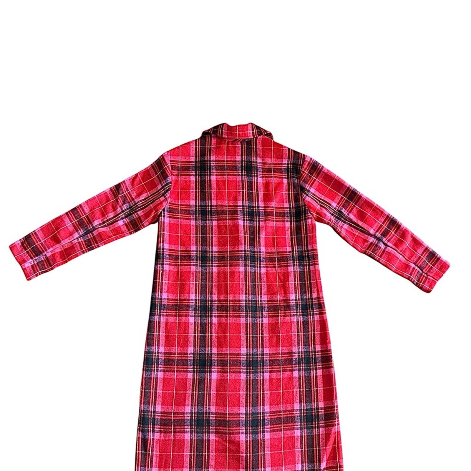 Old Navy Old Navy Red Plaid Coat Size S / US 4 / IT 40 - 4 Thumbnail