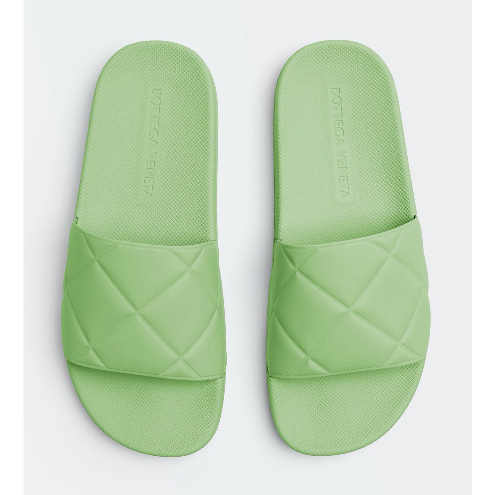 Bottega Veneta Bottega Veneta Slider Pistachio Green Quilted Rubber Pool Size US 8 / IT 38 - 7 Thumbnail