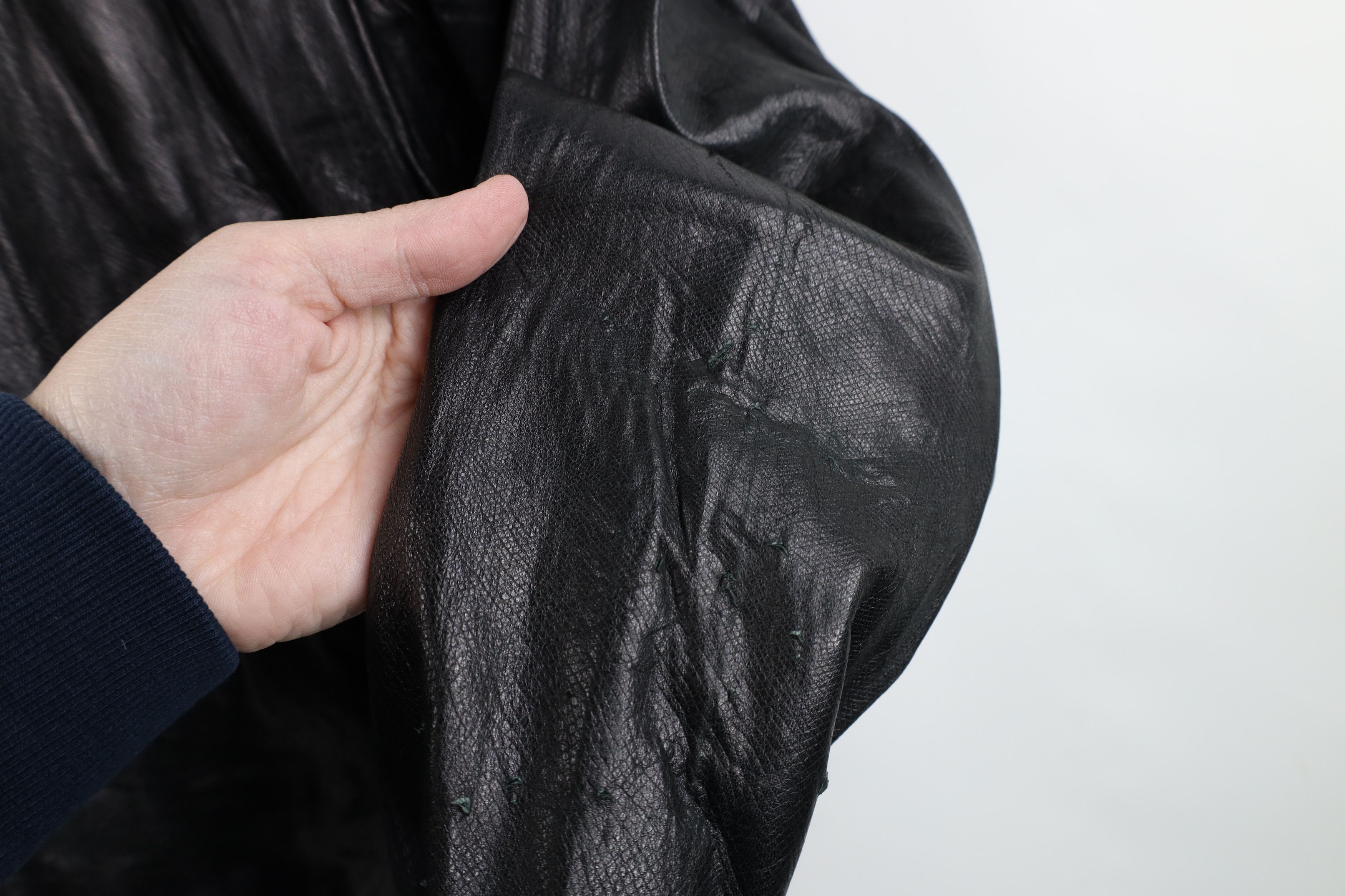 Vintage Vintage 80s 90s Streetwear Leather Cafe Racer Bomber Jacket Size XS / US 0-2 / IT 36-38 - 6 Thumbnail