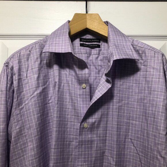 Saks Fifth Avenue Saks fifth avenue men's cotton dress shirt size:17.5/34-35 Size US XL / EU 56 / 4 - 2 Thumbnail