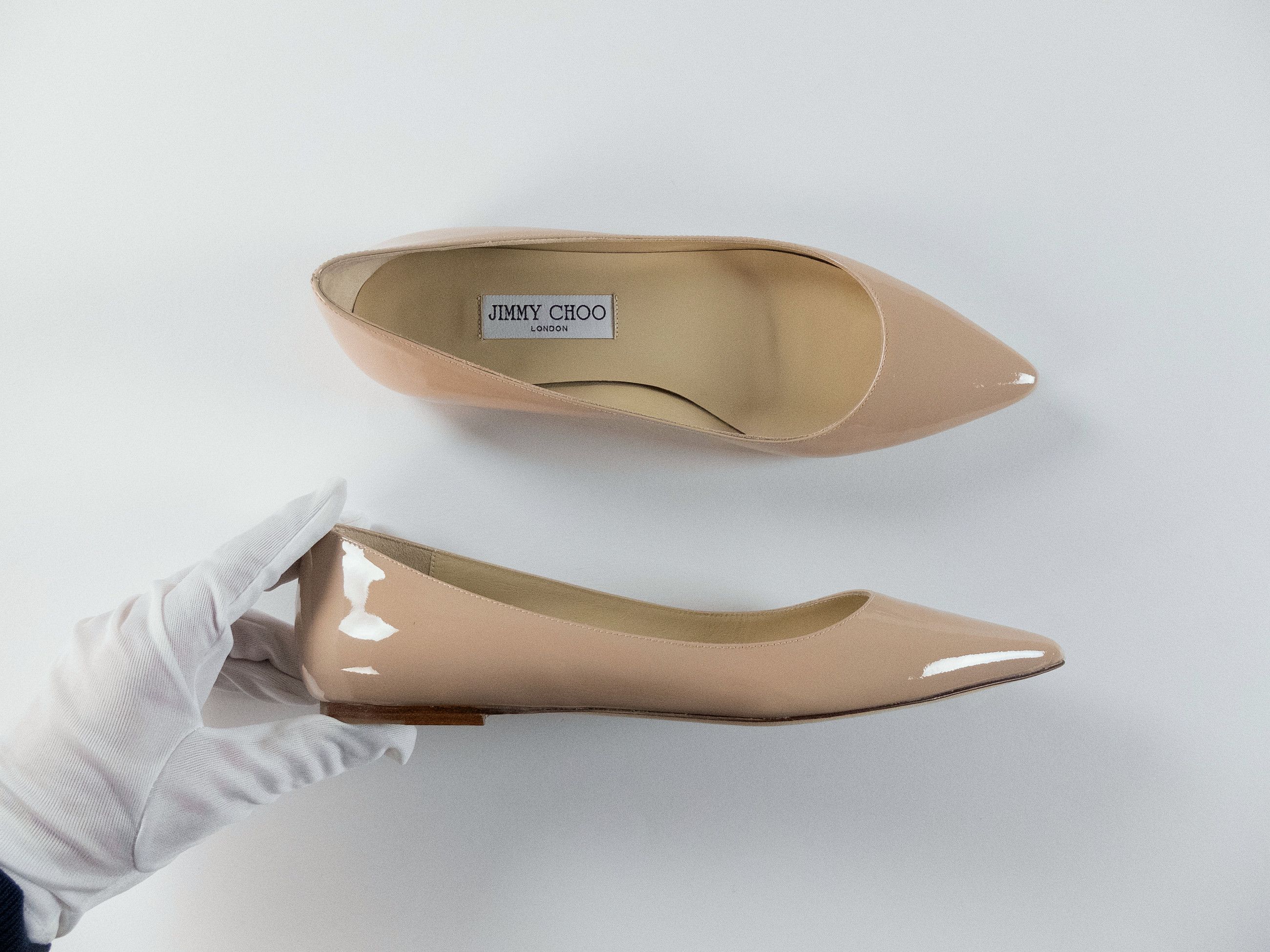 Jimmy Choo JIMMY CHOO Alina powder pink patent leather ballet flats 8.5 Size US 8.5 / IT 38.5 - 1 Thumbnail
