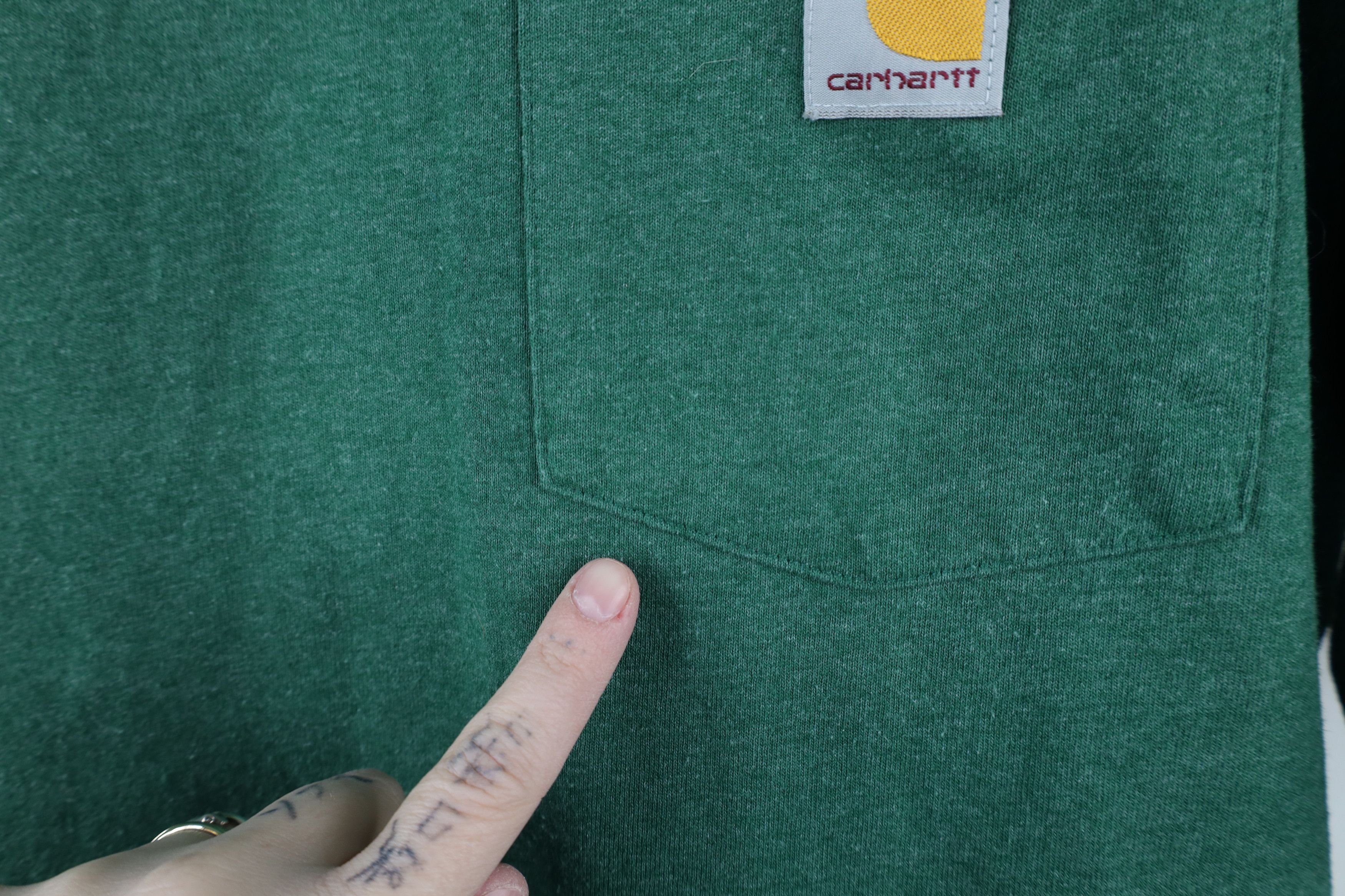 Carhartt × Vintage Vintage Y2K Carhartt Fit Heavyweight Pocket T-Shirt Green Size US L / EU 52-54 / 3 - 6 Thumbnail
