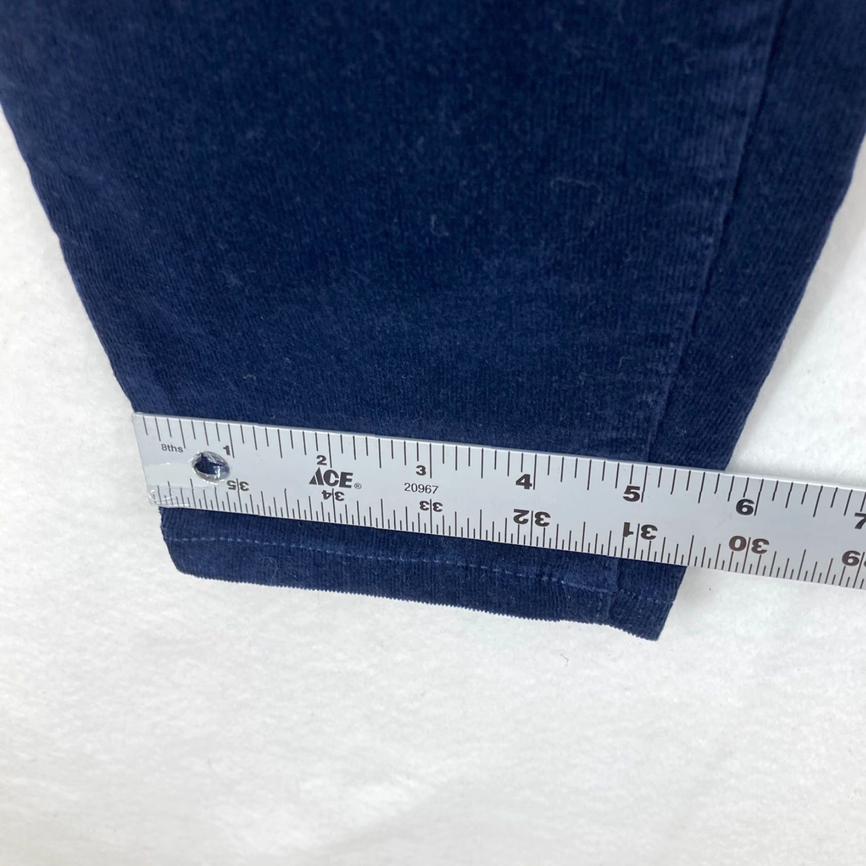 Ann Taylor Ann Taylor LOFT Corduroy Pants Women's 26 Skinny Blue High Rise Stretch Fabric Casual Chino Pants Womens Size 28" / US 6 / IT 42 - 7 Thumbnail