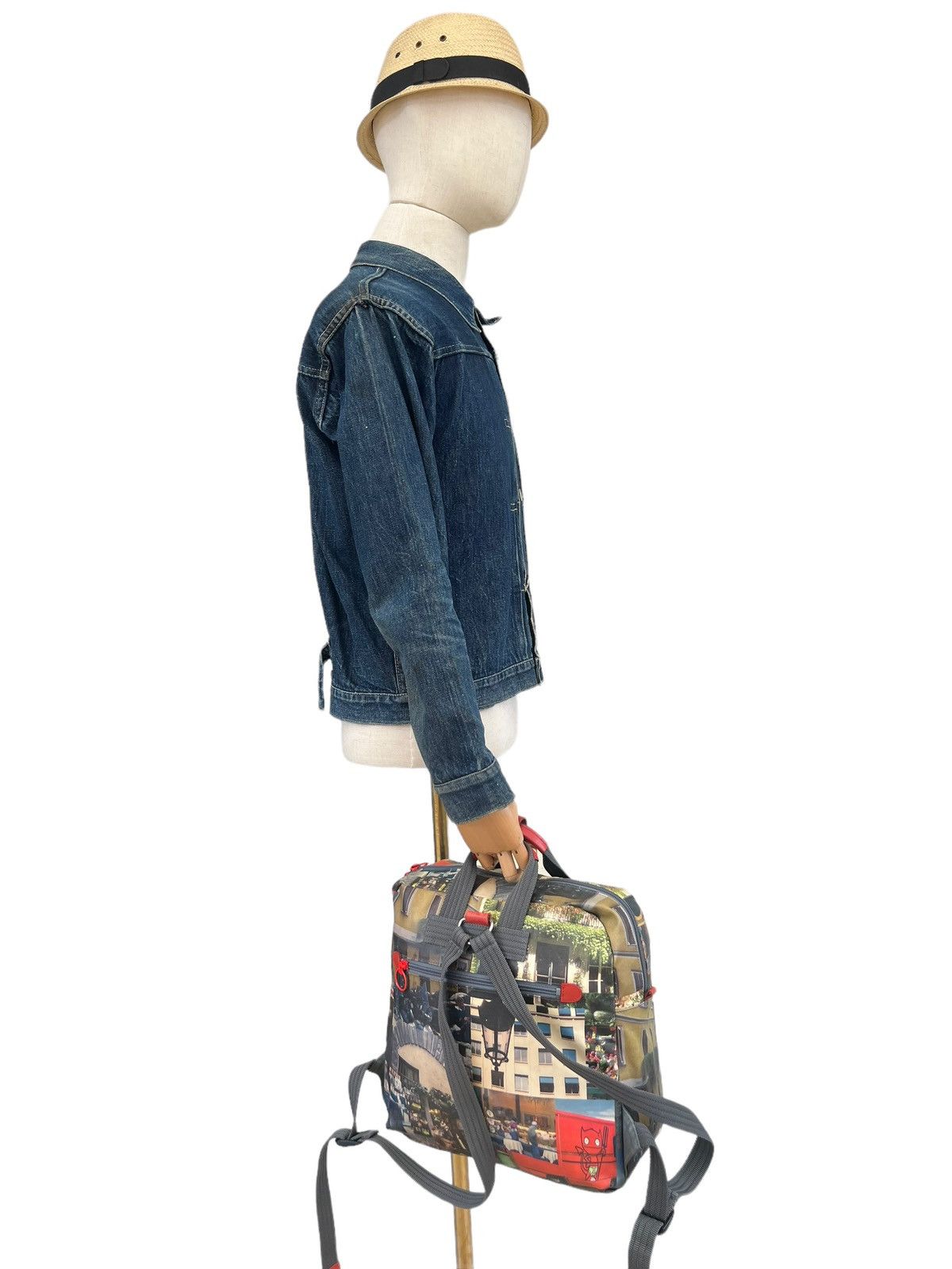 Vintage Arukan Japan Tarpaulin Printed Backpack Size ONE SIZE - 6 Thumbnail