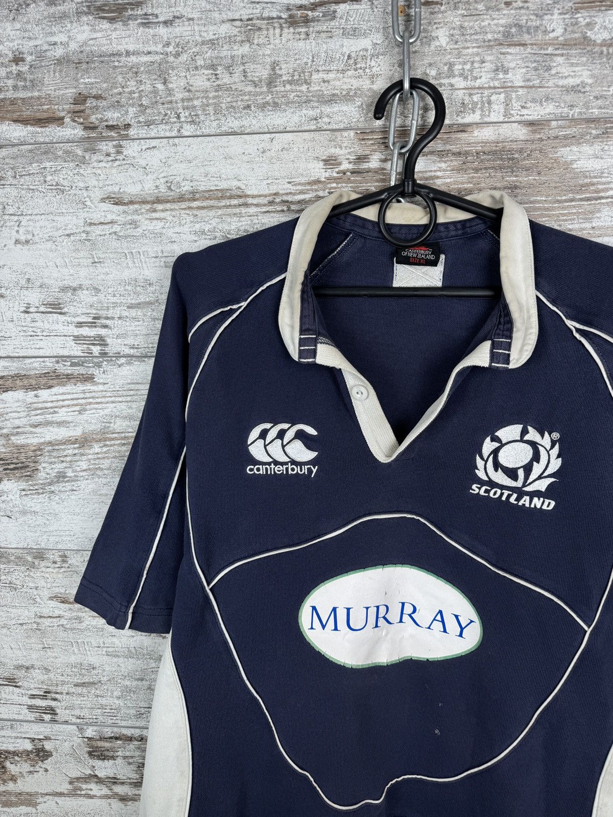 Vintage Mens Vintage Canterbury Scotland rugby polos T-shirt jersey Size US XL / EU 56 / 4 - 3 Thumbnail