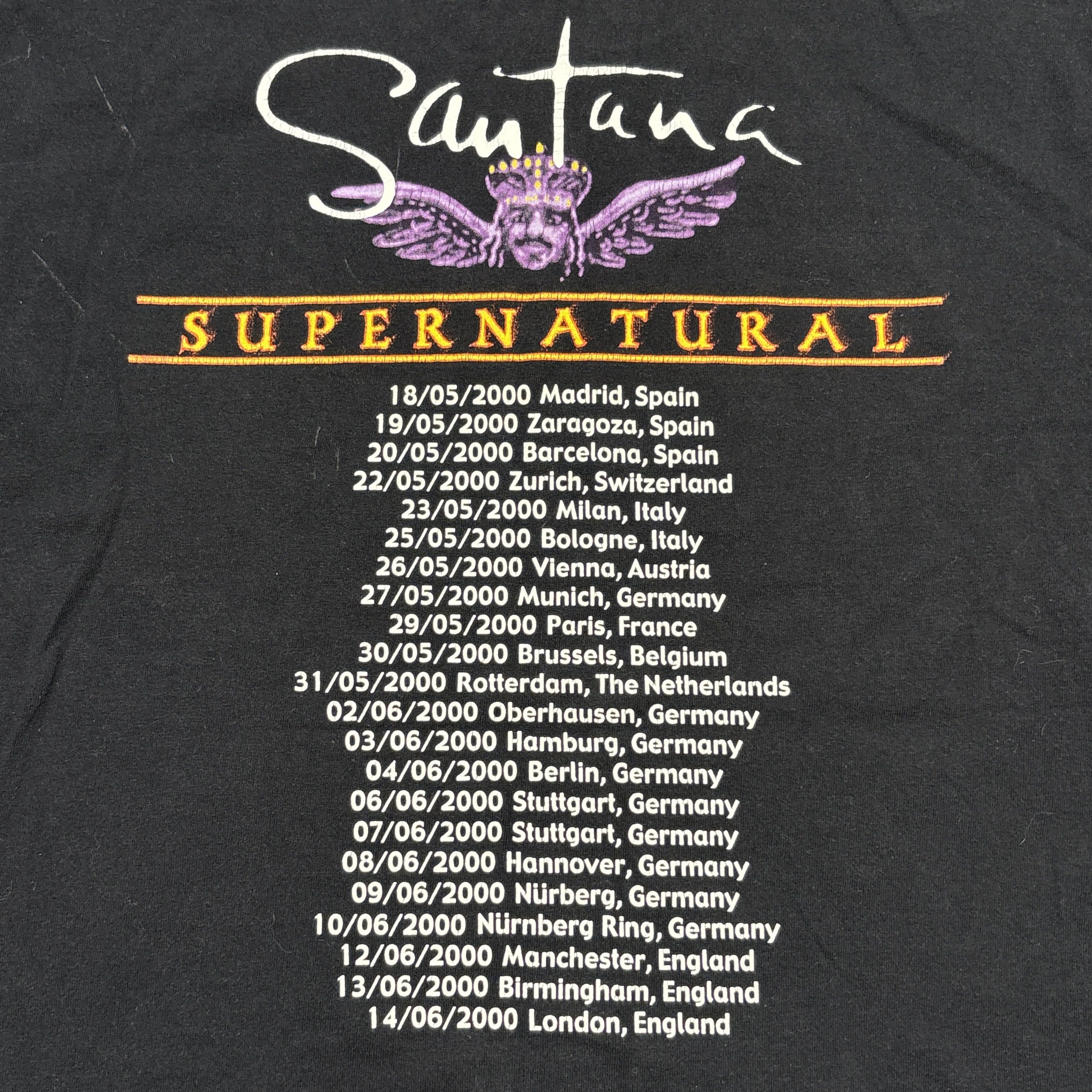 Band Tees Vintage Carlos Santana Shirt 90s Tour Concert Rock Band Tee Size US L / EU 52-54 / 3 - 13 Thumbnail
